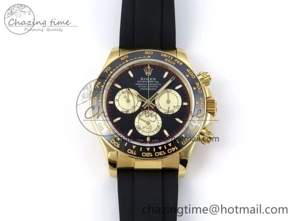 WrinkleFree Daytona 126518 QF 1:1 Best Edition Black YG Dial on Oysterflex Strap SH4131 V 1310