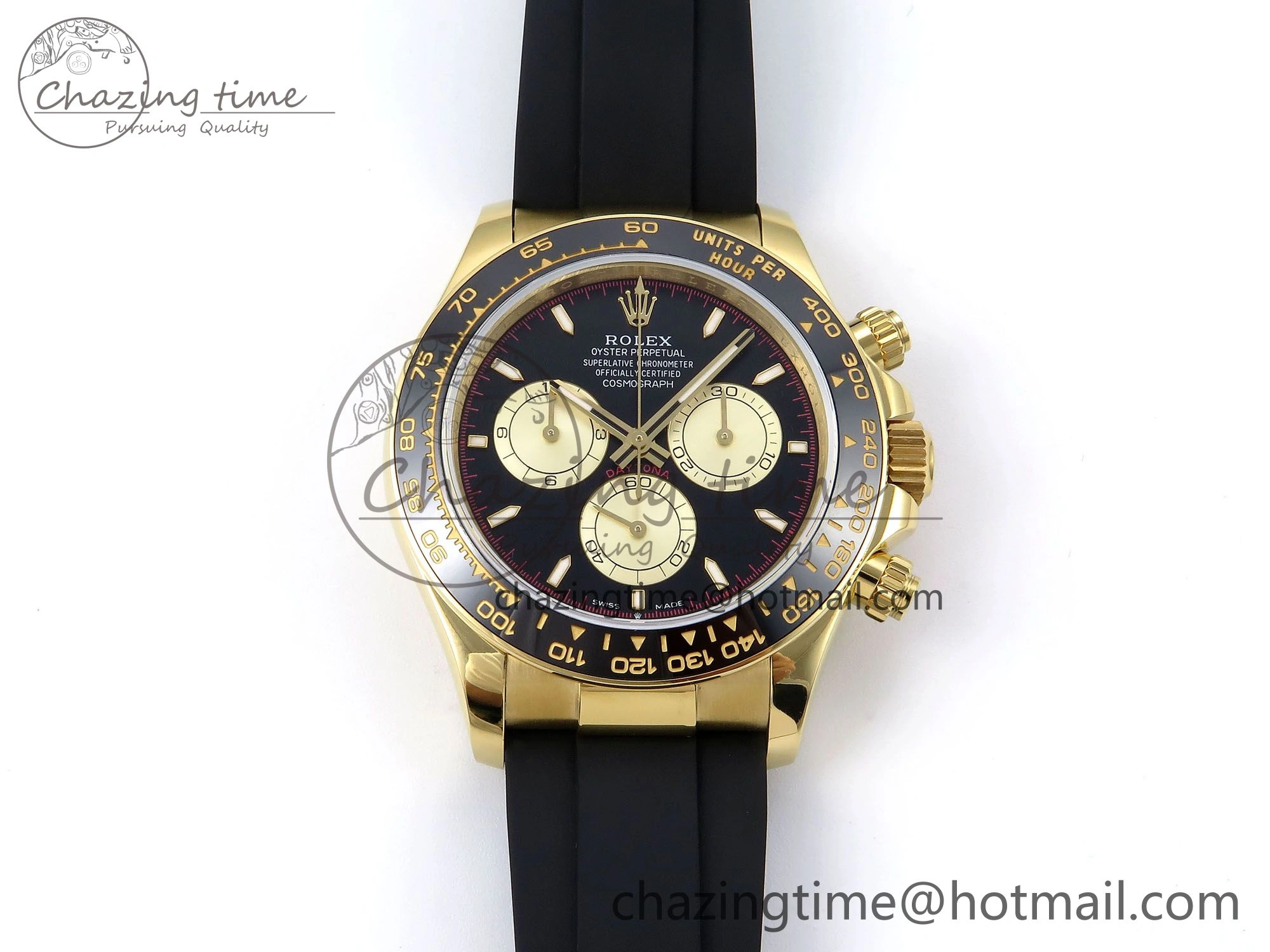 WrinkleFree Daytona 126518 QF 1:1 Best Edition Black YG Dial on Oysterflex Strap SH4131 V 1310