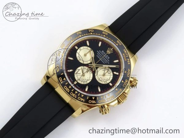 WrinkleFree Daytona 126518 QF 1:1 Best Edition Black YG Dial on Oysterflex Strap SH4131 V 1310