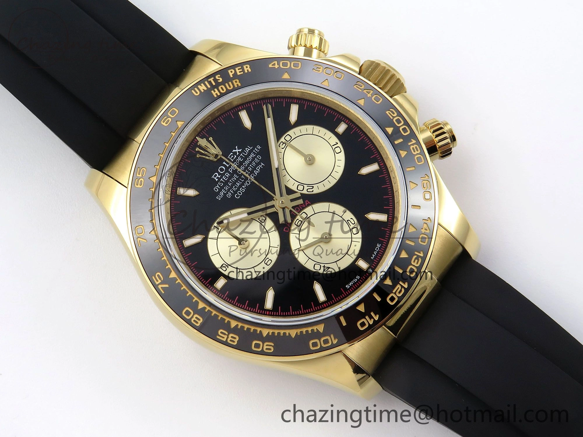 WrinkleFree Daytona 126518 QF 1:1 Best Edition Black YG Dial on Oysterflex Strap SH4131 V 1310