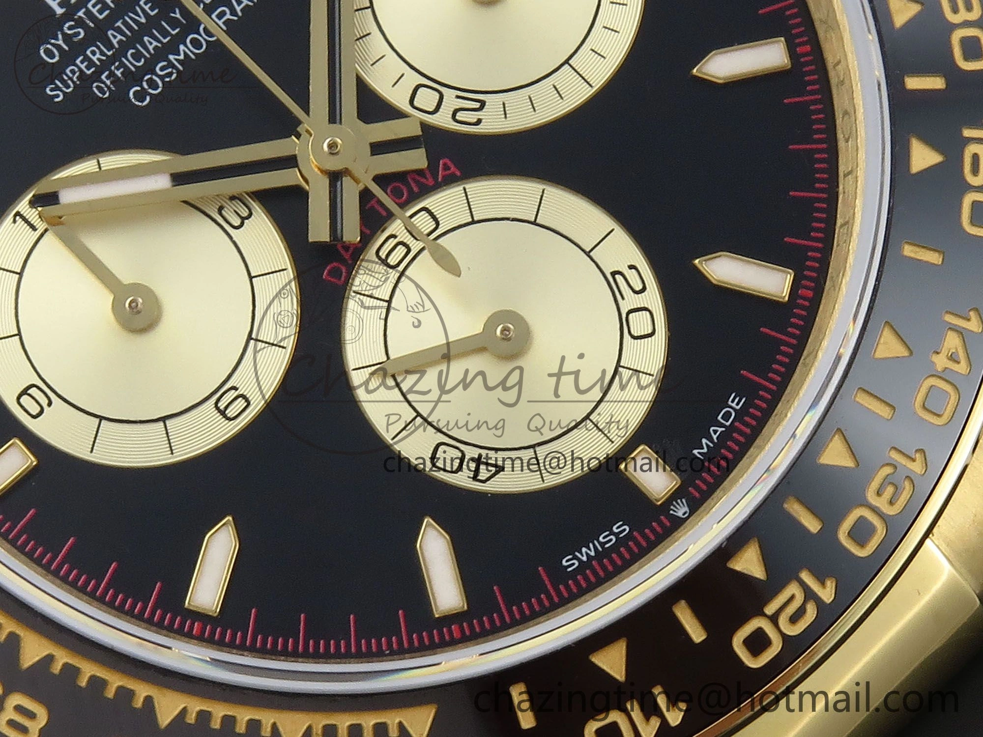 WrinkleFree Daytona 126518 QF 1:1 Best Edition Black YG Dial on Oysterflex Strap SH4131 V 1310