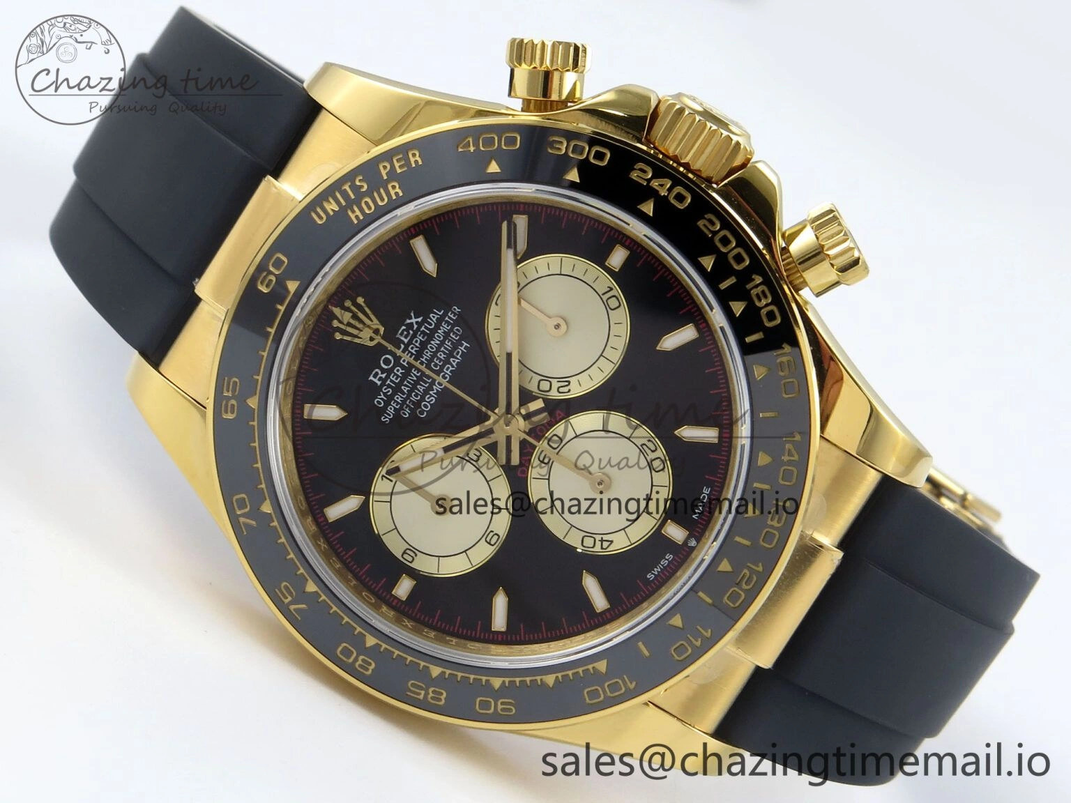 Daytona 126518 QF 1:1 Best Edition Black YG Dial on Oysterflex Strap SH4131 V Tailored 283