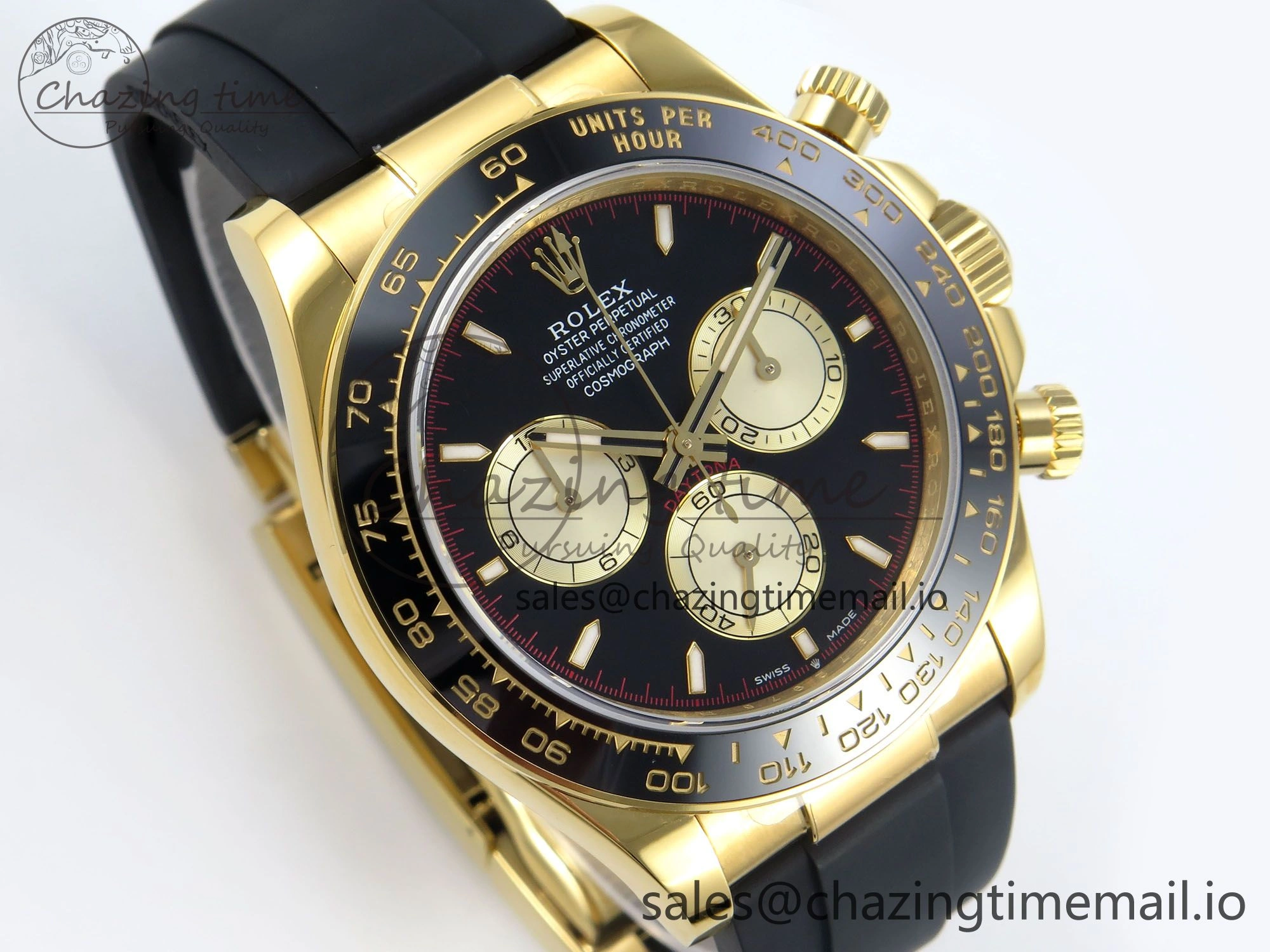 Daytona 126518 QF 1:1 Best Edition Black YG Dial on Oysterflex Strap SH4131 V Tailored 283