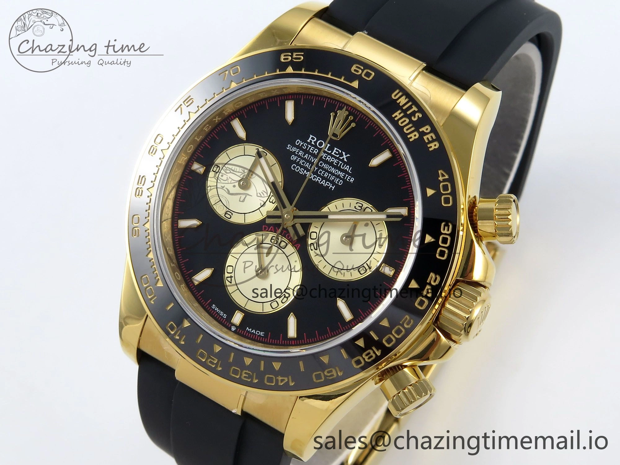Daytona 126518 QF 1:1 Best Edition Black YG Dial on Oysterflex Strap SH4131 V Tailored 283