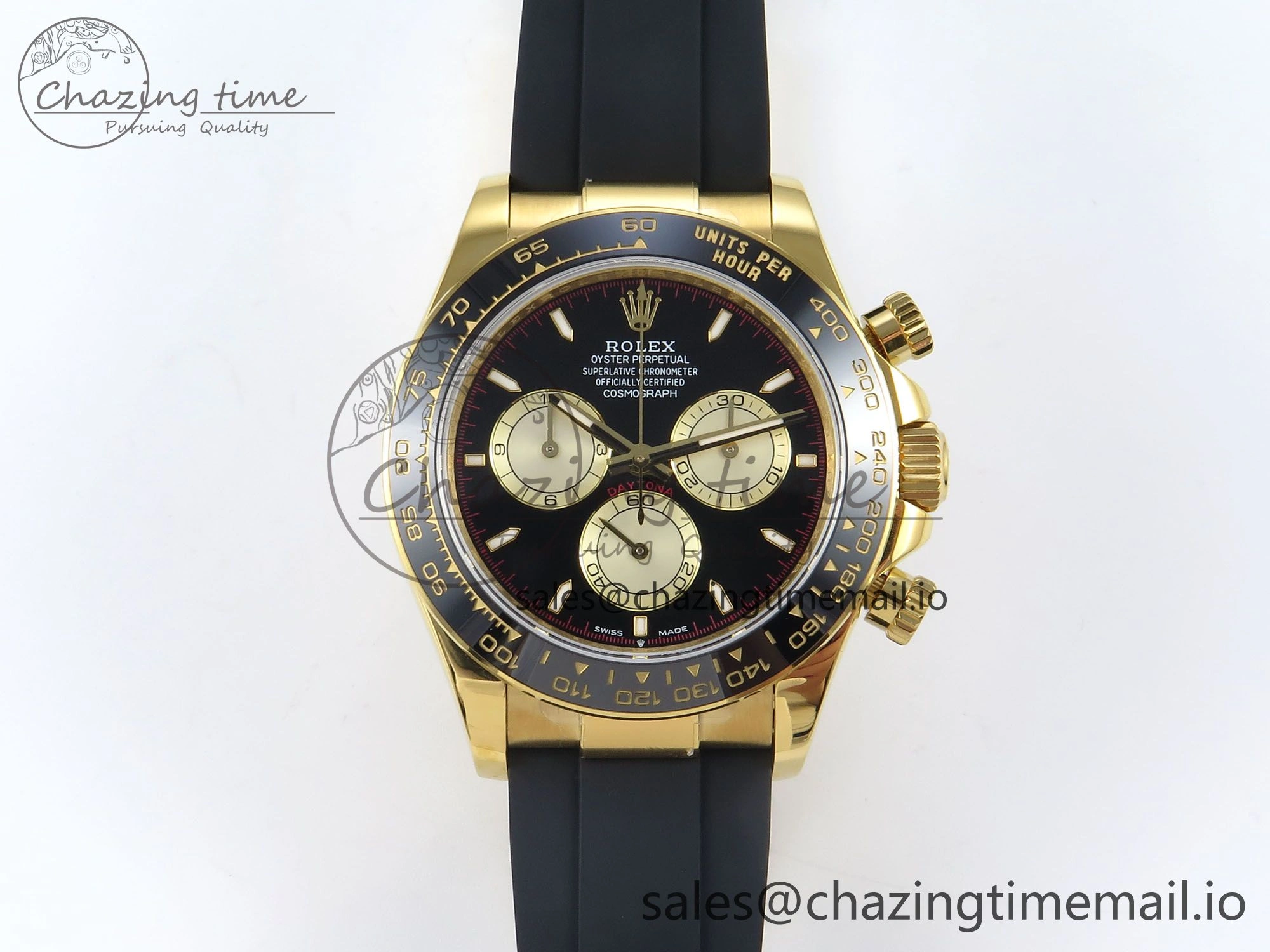 Daytona 126518 QF 1:1 Best Edition Black YG Dial on Oysterflex Strap SH4131 V Tailored 283