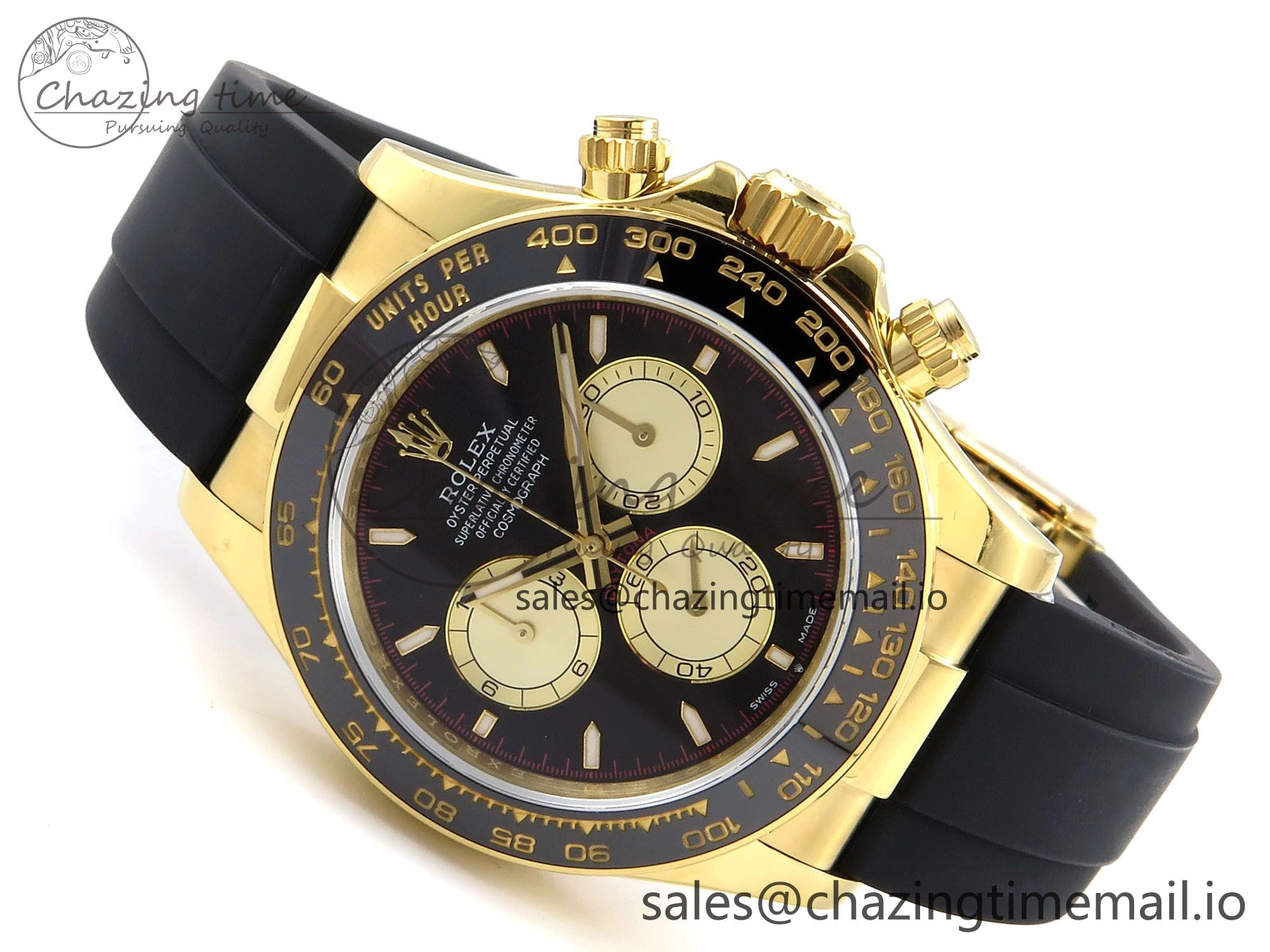 Daytona 126518 QF 1:1 Best Edition Black YG Dial on Oysterflex Strap SH4131 V6（Gain Weight） Popular 1198