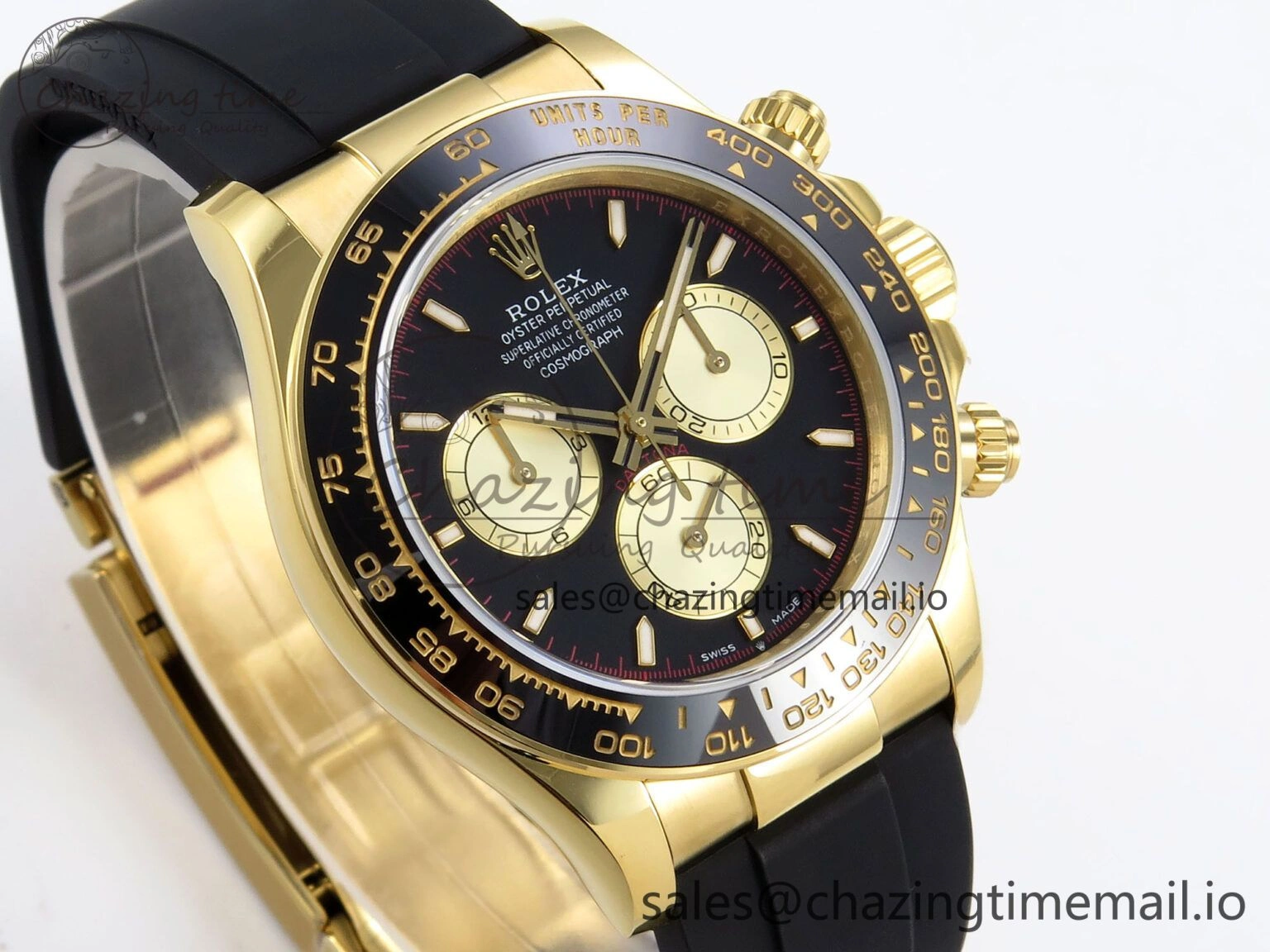 Daytona 126518 QF 1:1 Best Edition Black YG Dial on Oysterflex Strap SH4131 V6（Gain Weight） Popular 1198