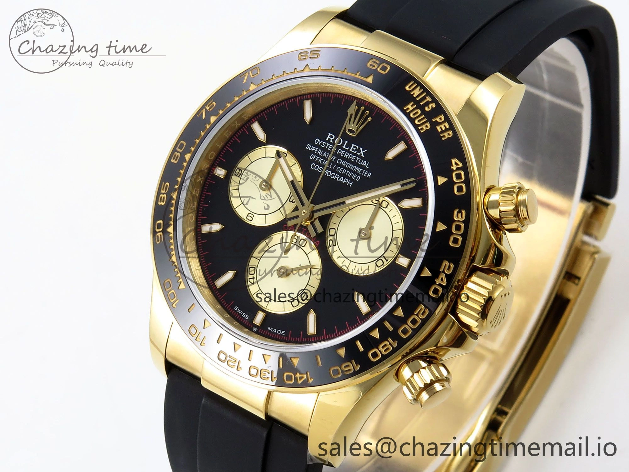 Daytona 126518 QF 1:1 Best Edition Black YG Dial on Oysterflex Strap SH4131 V6（Gain Weight） Popular 1198