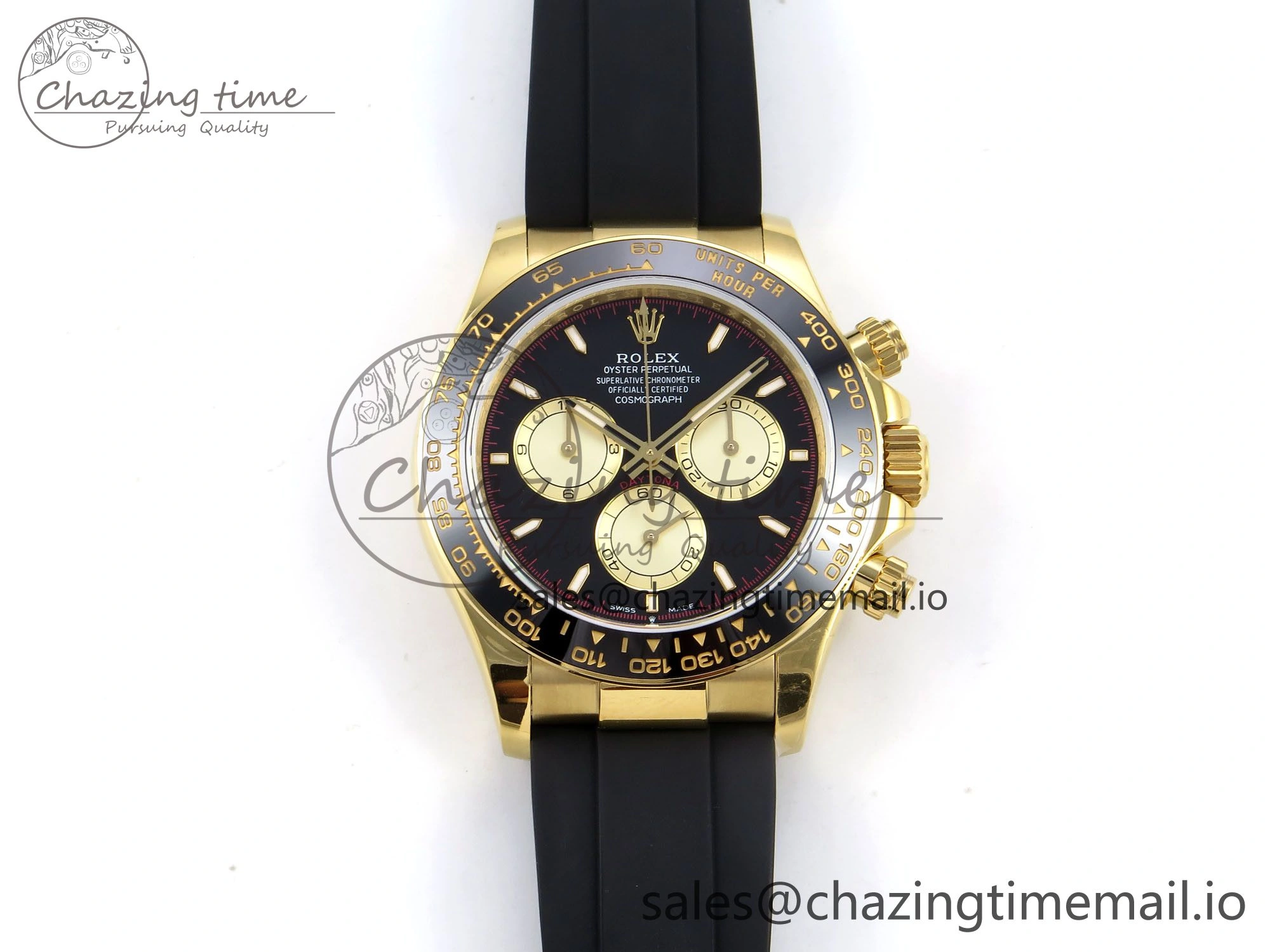 Daytona 126518 QF 1:1 Best Edition Black YG Dial on Oysterflex Strap SH4131 V6（Gain Weight） Popular 1198