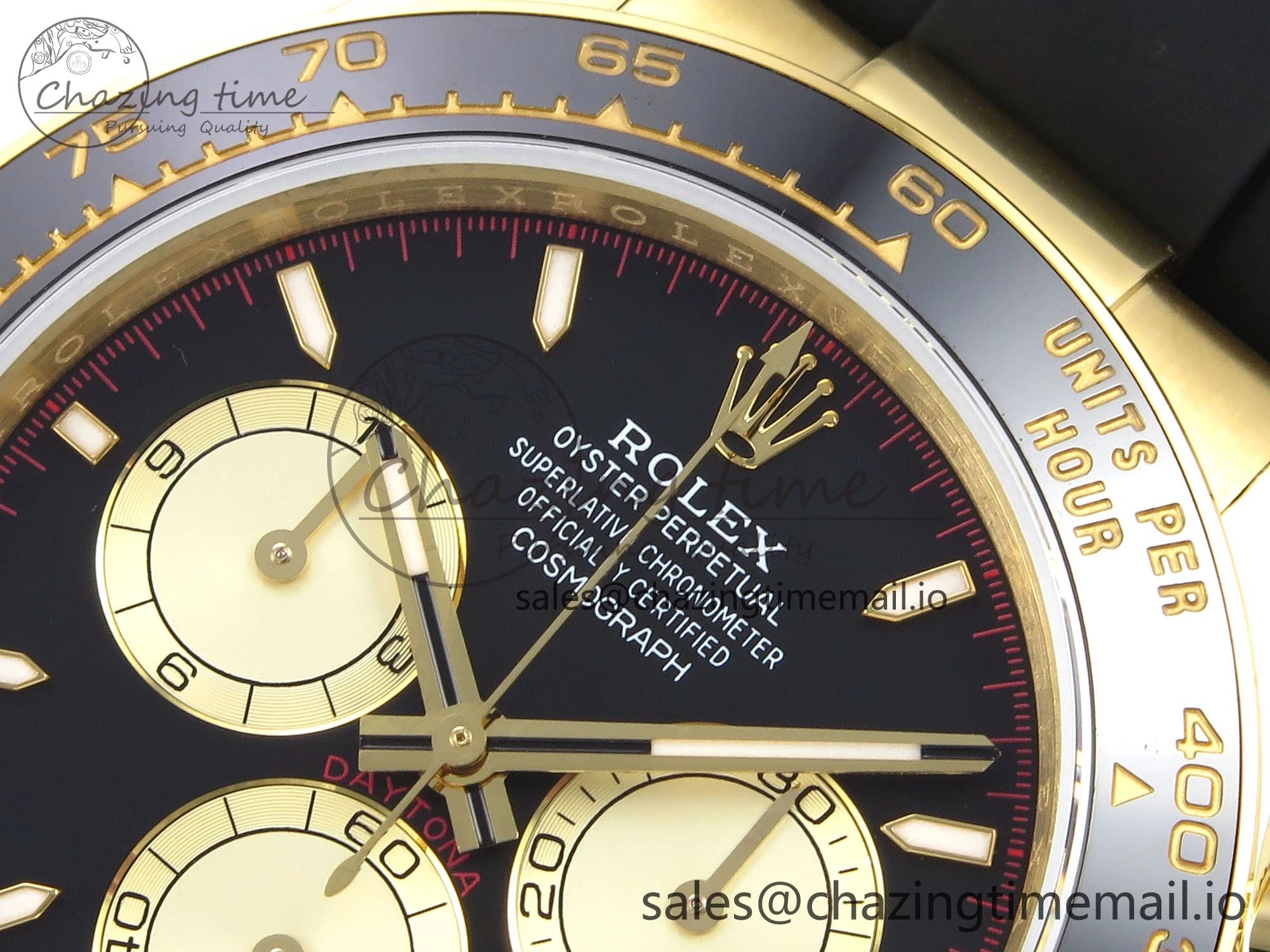 Daytona 126518 QF 1:1 Best Edition Black YG Dial on Oysterflex Strap SH4131 V6（Gain Weight） Popular 1198