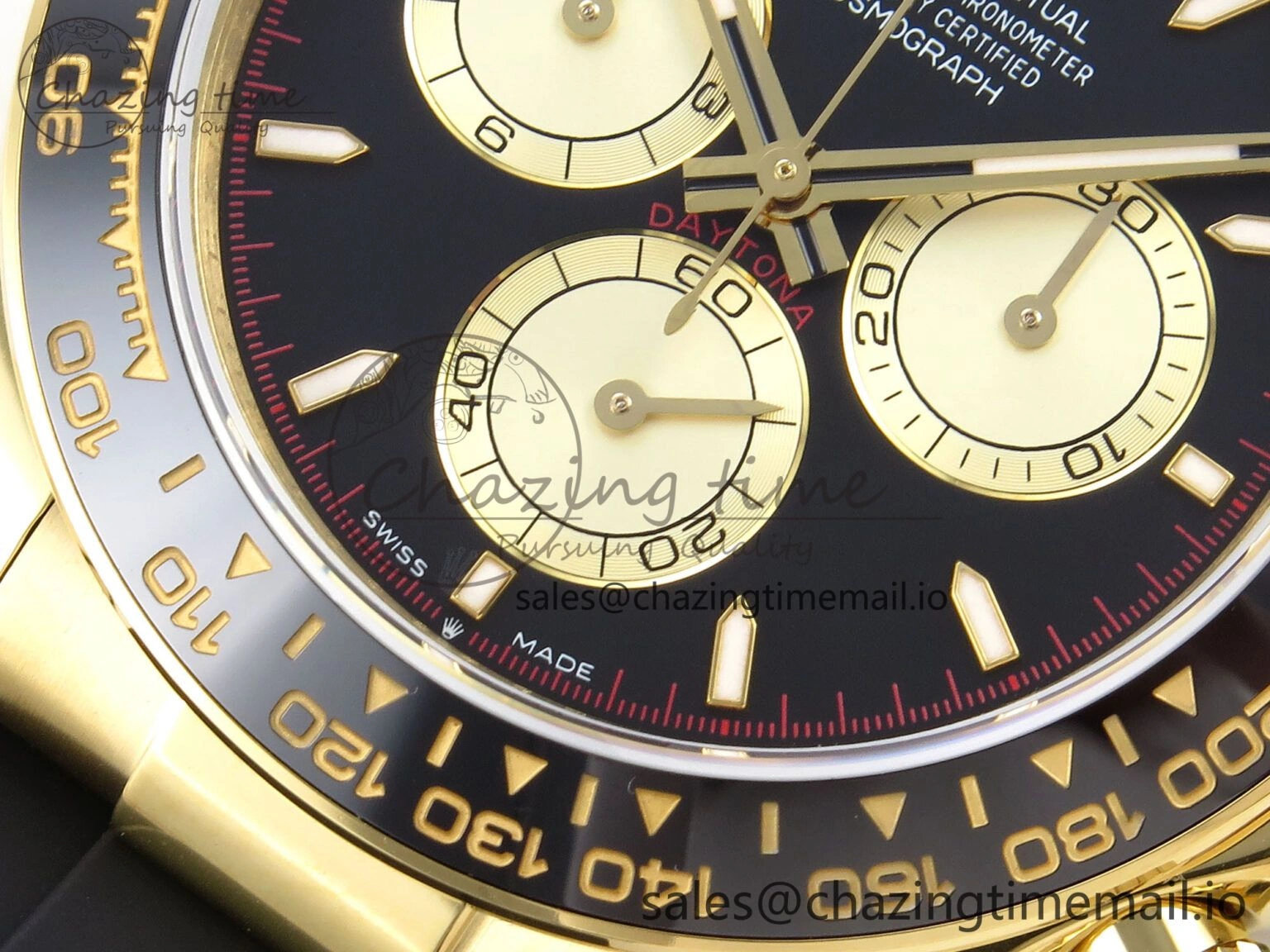 Daytona 126518 QF 1:1 Best Edition Black YG Dial on Oysterflex Strap SH4131 V6（Gain Weight） Popular 1198