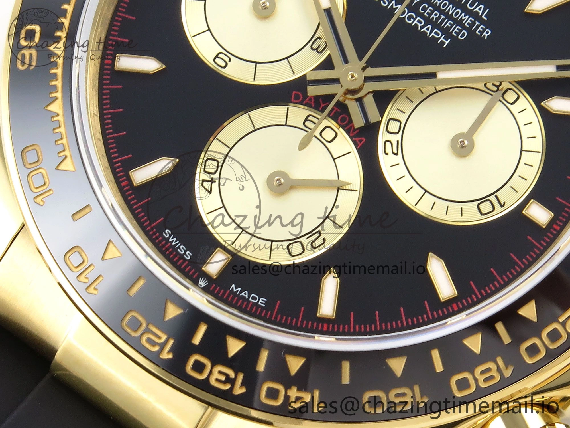 Daytona 126518 QF 1:1 Best Edition Black YG Dial on Oysterflex Strap SH4131 V6（Gain Weight） Popular 1198