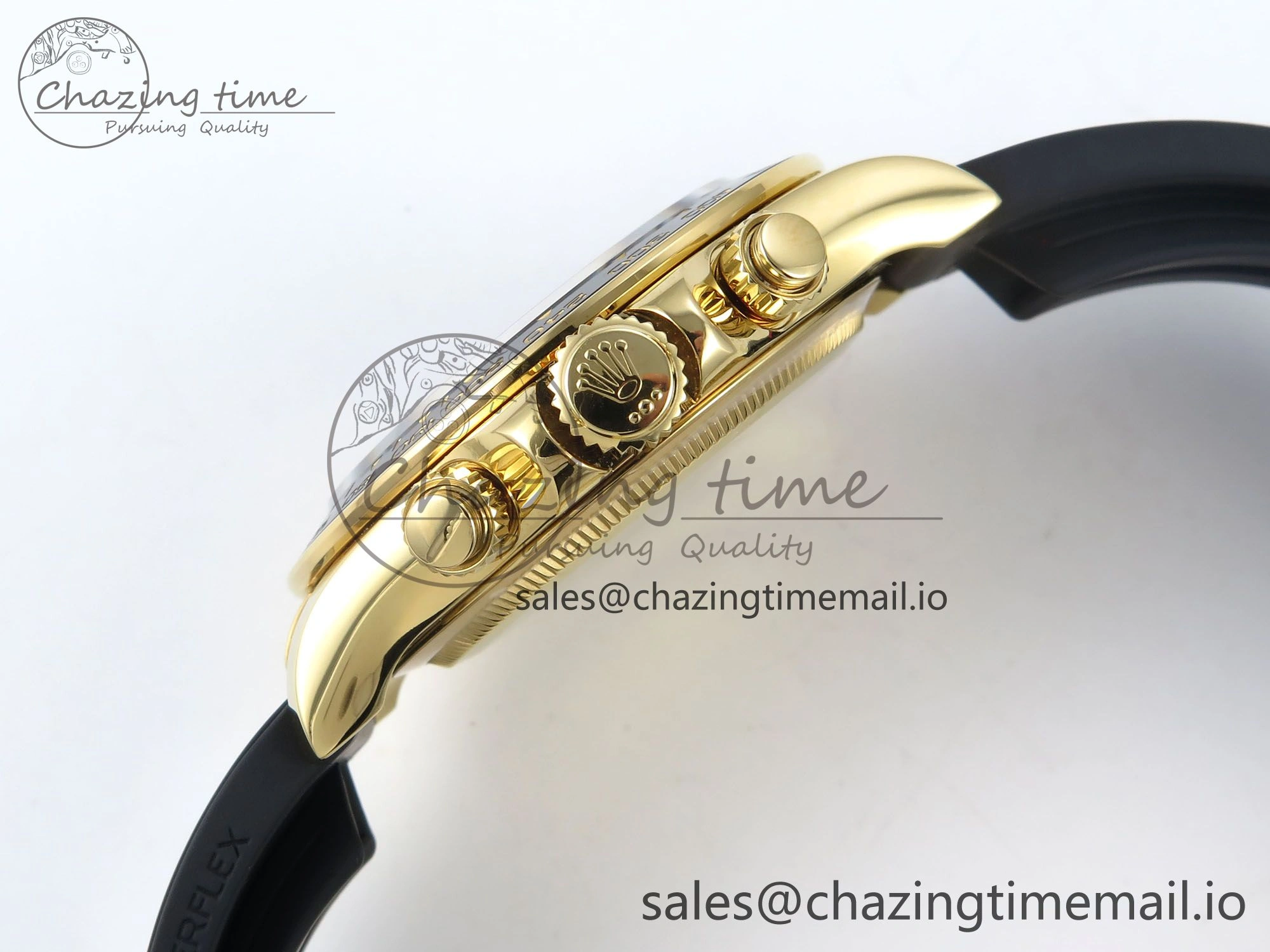 Affordable Daytona 126518 QF 1:1 Best Edition Black YG Diamonds Dial on Oysterflex Strap QF4131 V 344