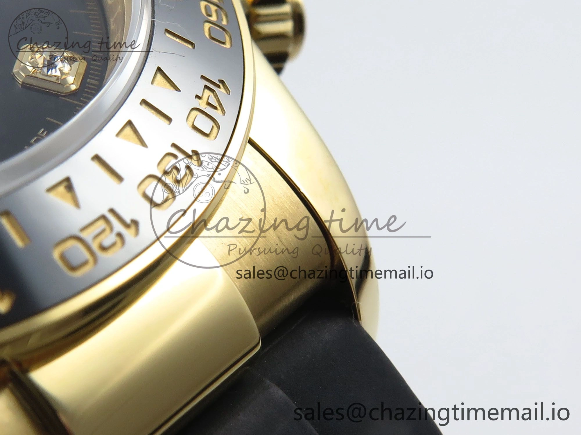 Affordable Daytona 126518 QF 1:1 Best Edition Black YG Diamonds Dial on Oysterflex Strap QF4131 V 344