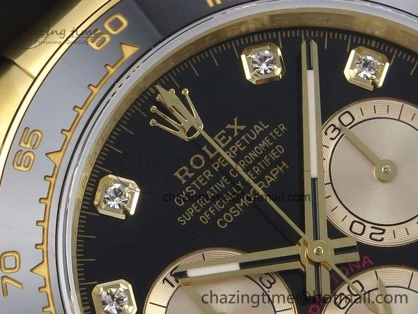 DailyWear Daytona 126518 QF 1:1 Best Edition Black YG Diamonds Dial on Oysterflex Strap SH4131 V 1307