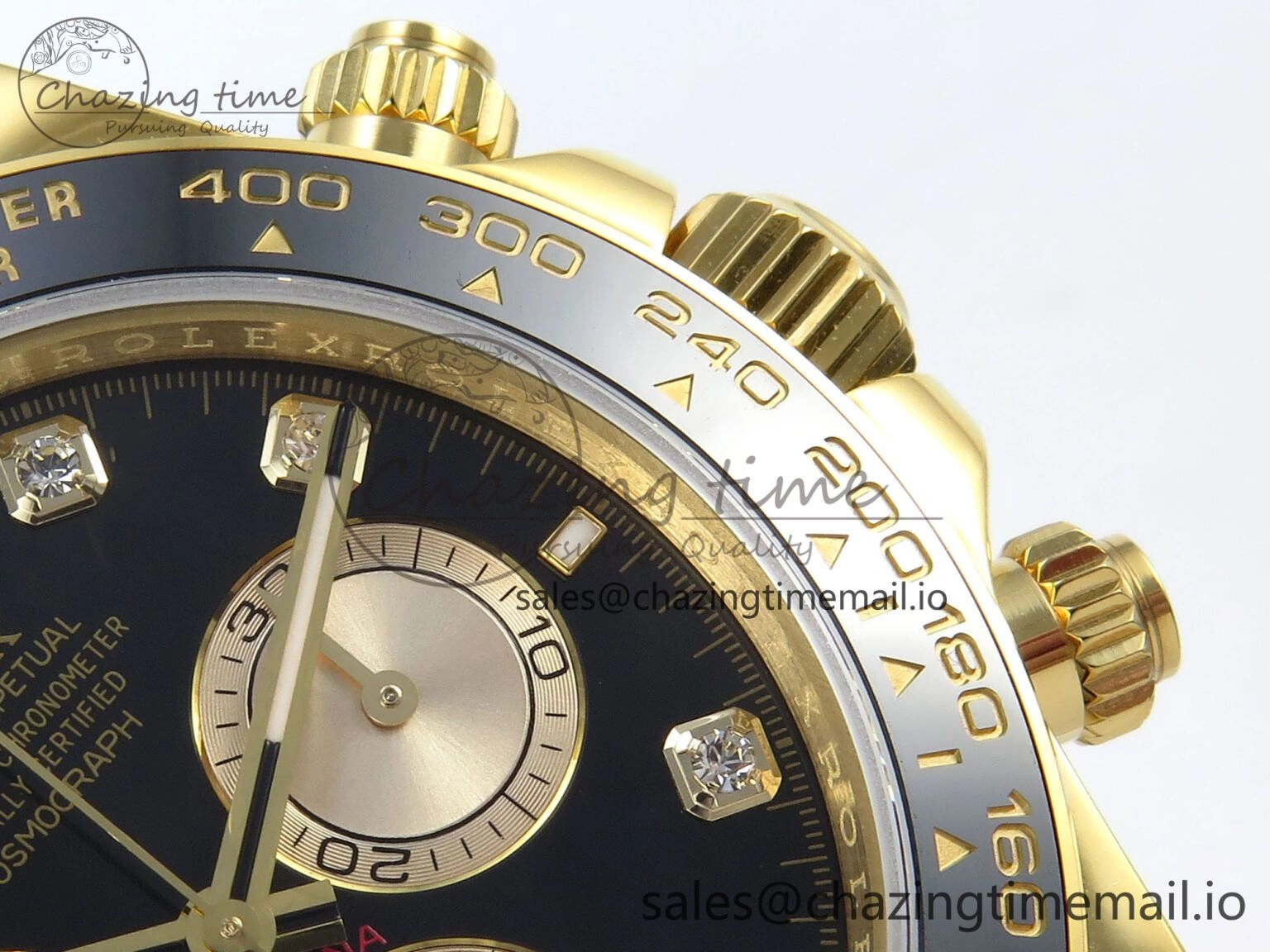 ComfortFit Daytona 126518 QF 1:1 Best Edition Black YG Diamonds Dial on Oysterflex Strap SH4131 V 284