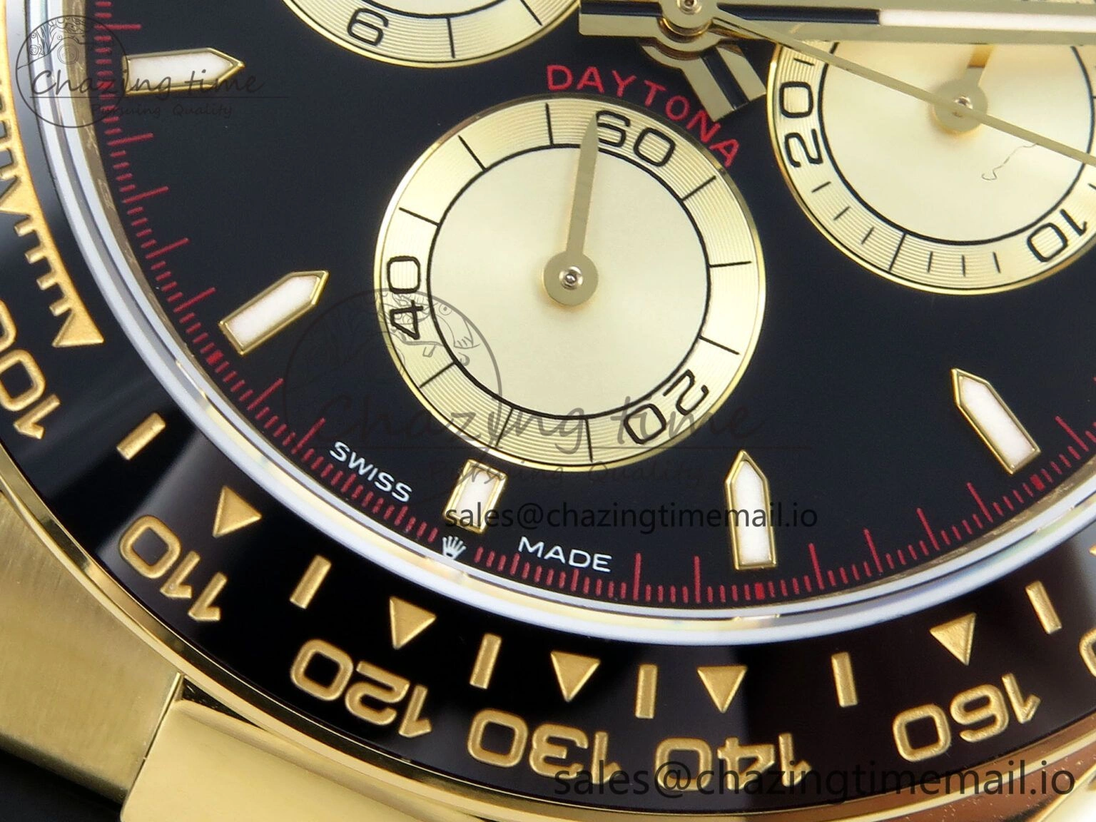 FashionForward Daytona 126518 QF 1:1 Best Edition Black YG Red Dial on Oysterflex Strap QF4131 V 351