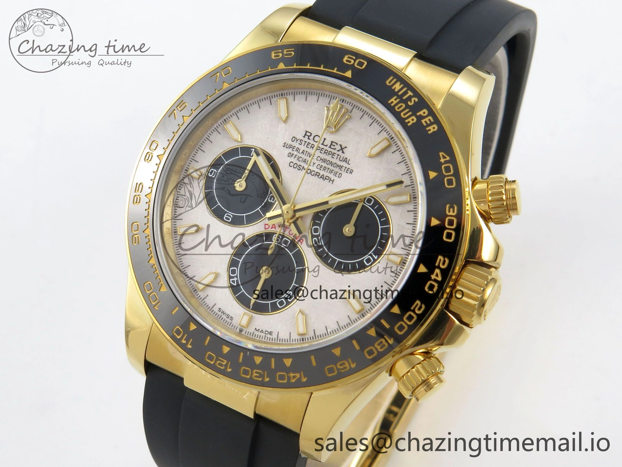 Chic Daytona 126518 QF 1:1 Best Edition Meteorite  Stick Dial on Oysterflex Strap SH4131 V10(Gain Weight) 78