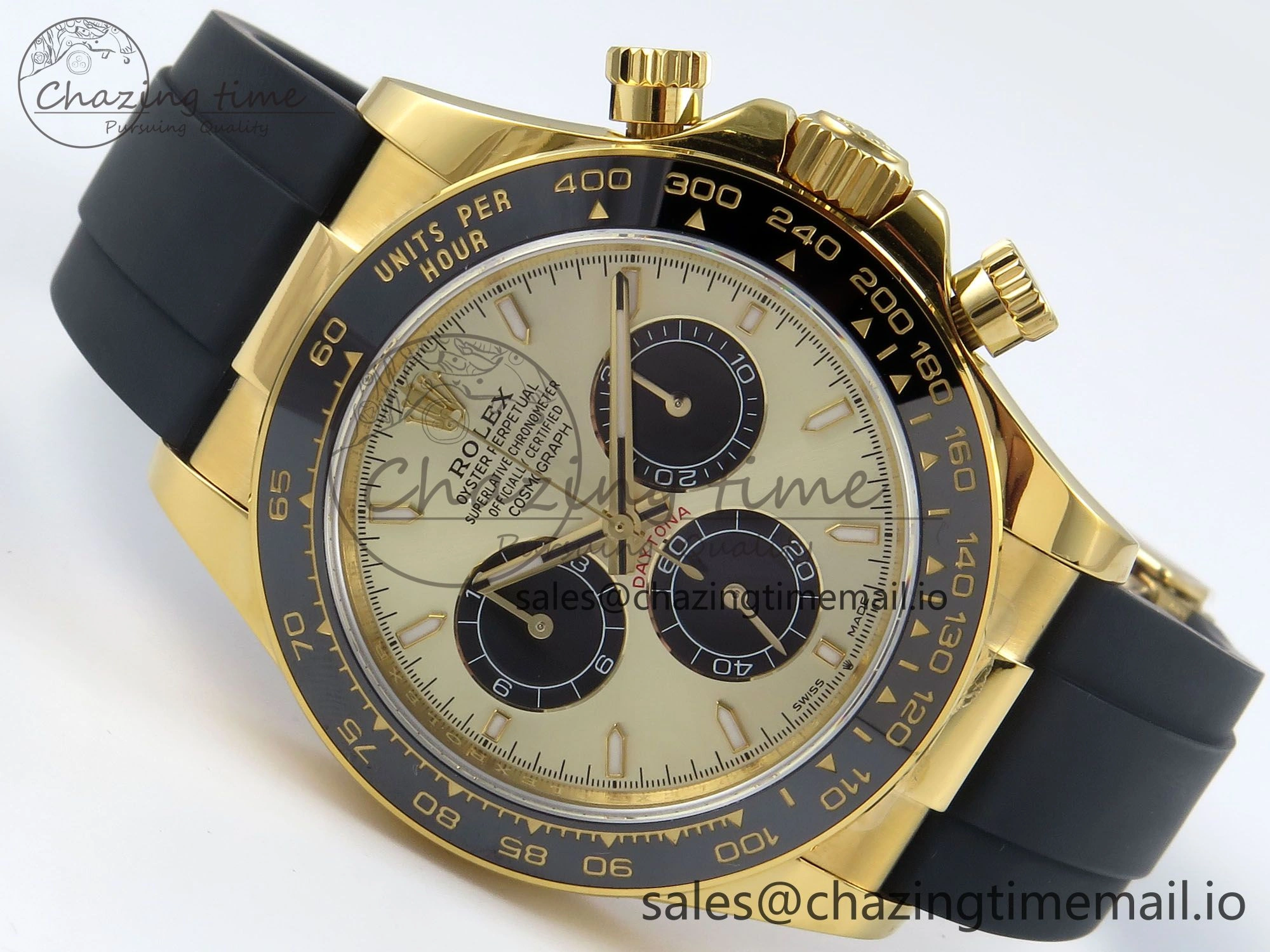 Daytona 126518 QF 1:1 Best Edition YG Black Dial on Oysterflex Strap SH4131 V Contemporary 282
