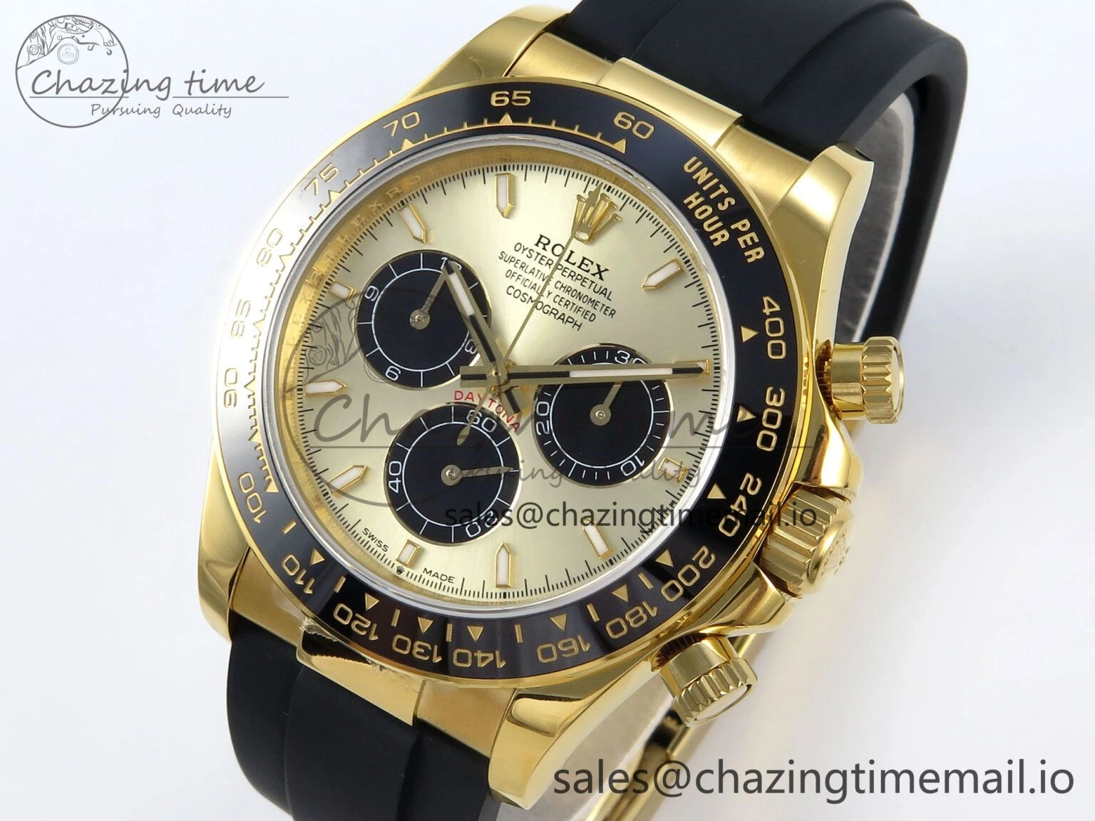Daytona 126518 QF 1:1 Best Edition YG Black Dial on Oysterflex Strap SH4131 V Contemporary 282