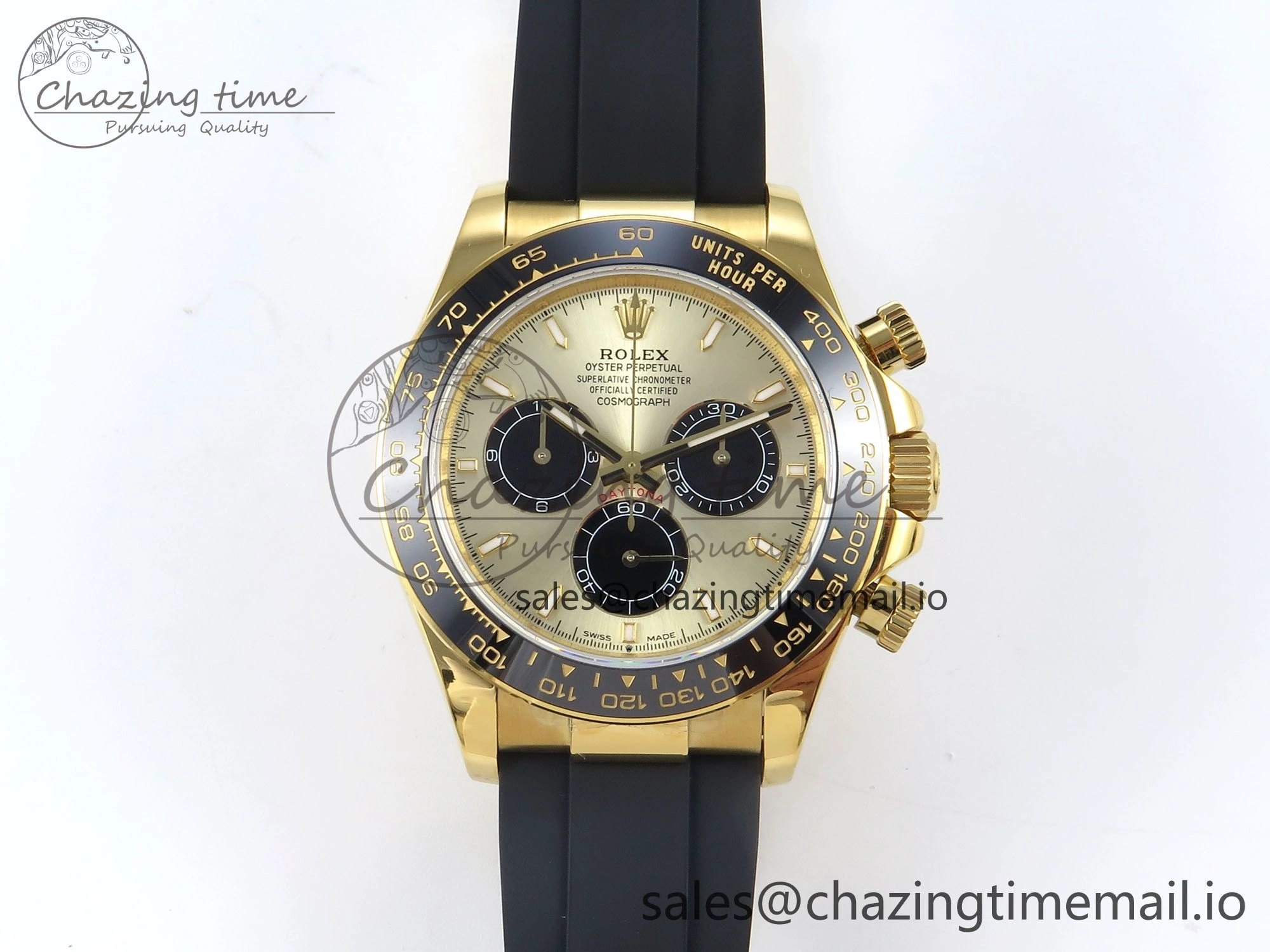 Daytona 126518 QF 1:1 Best Edition YG Black Dial on Oysterflex Strap SH4131 V Contemporary 282