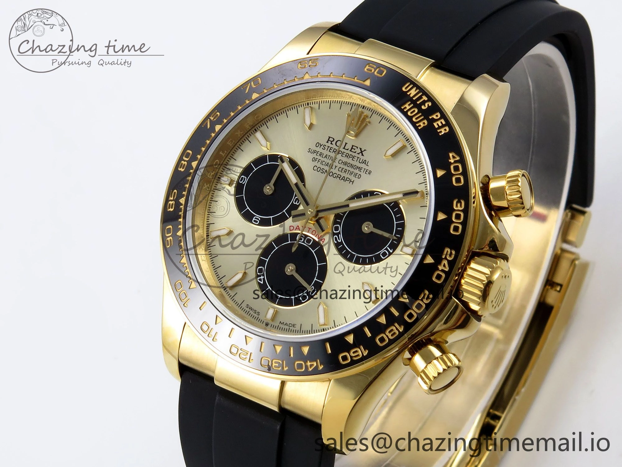 Daytona 126518 QF 1:1 Best Edition YG Black Dial on Oysterflex Strap SH4131 V6（Gain Weight） Bold 1199
