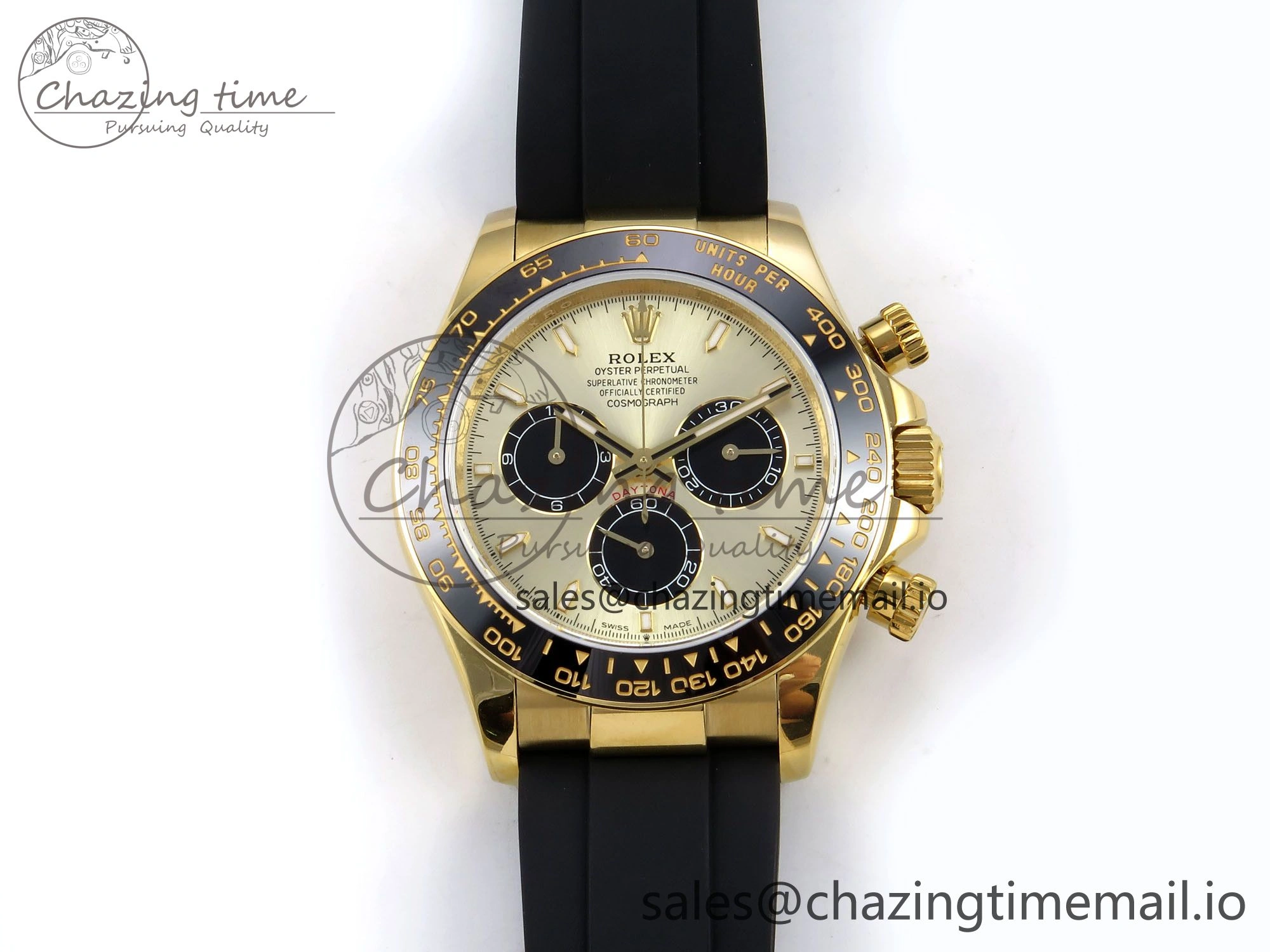 Daytona 126518 QF 1:1 Best Edition YG Black Dial on Oysterflex Strap SH4131 V6（Gain Weight） Bold 1199