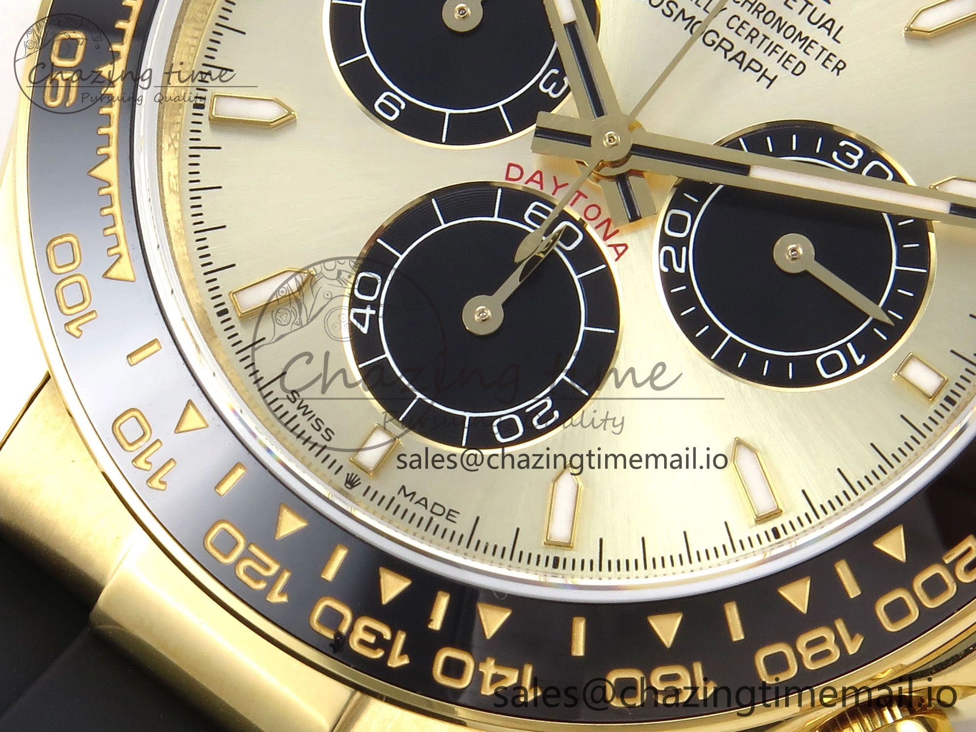 Daytona 126518 QF 1:1 Best Edition YG Black Dial on Oysterflex Strap SH4131 V6（Gain Weight） Bold 1199