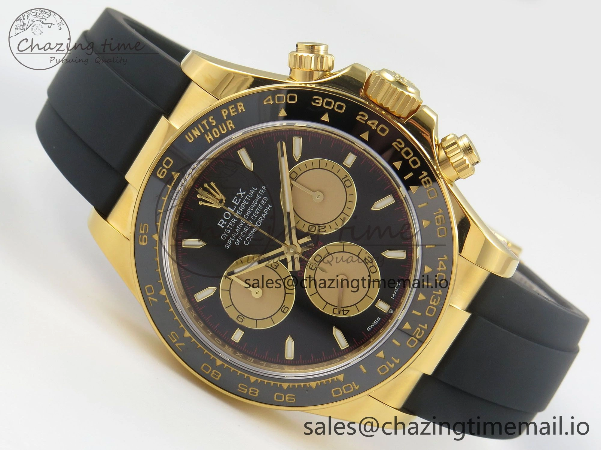 Soft Daytona 126518 VSF 1:1 Best Edition Black YG Dial on Oysterflex Strap VS4131 V2 (Weighted) 330