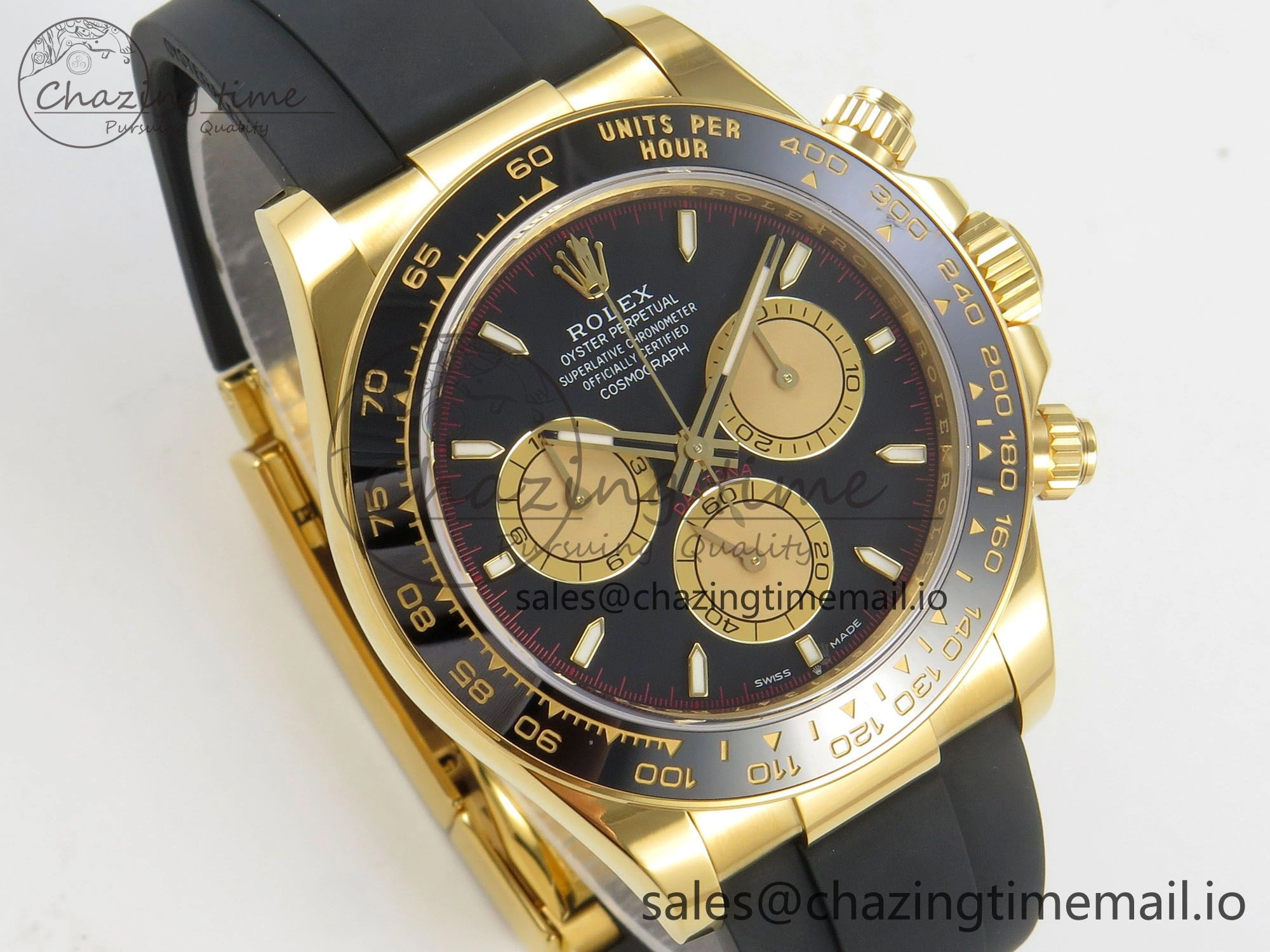 Soft Daytona 126518 VSF 1:1 Best Edition Black YG Dial on Oysterflex Strap VS4131 V2 (Weighted) 330