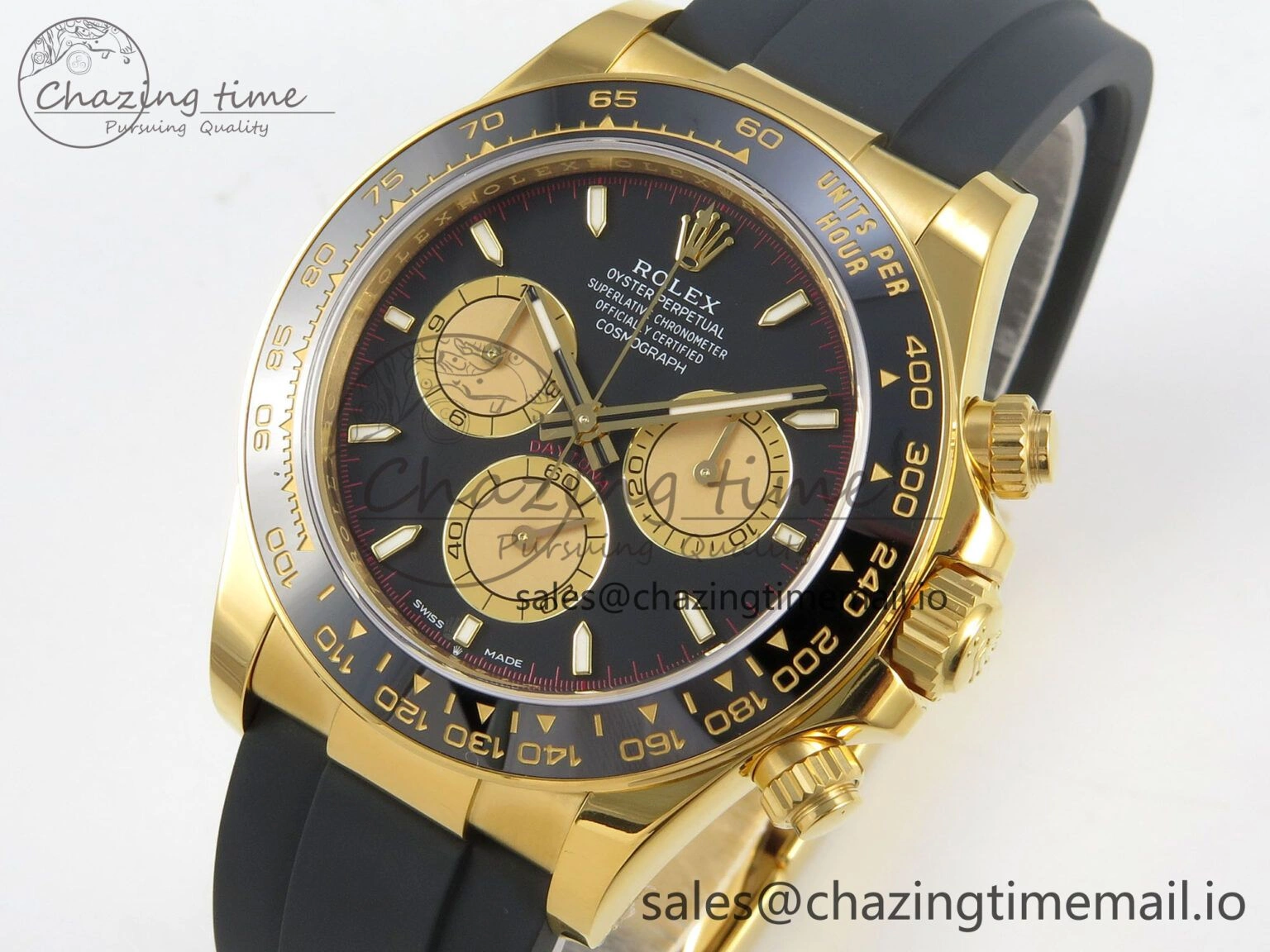 Soft Daytona 126518 VSF 1:1 Best Edition Black YG Dial on Oysterflex Strap VS4131 V2 (Weighted) 330