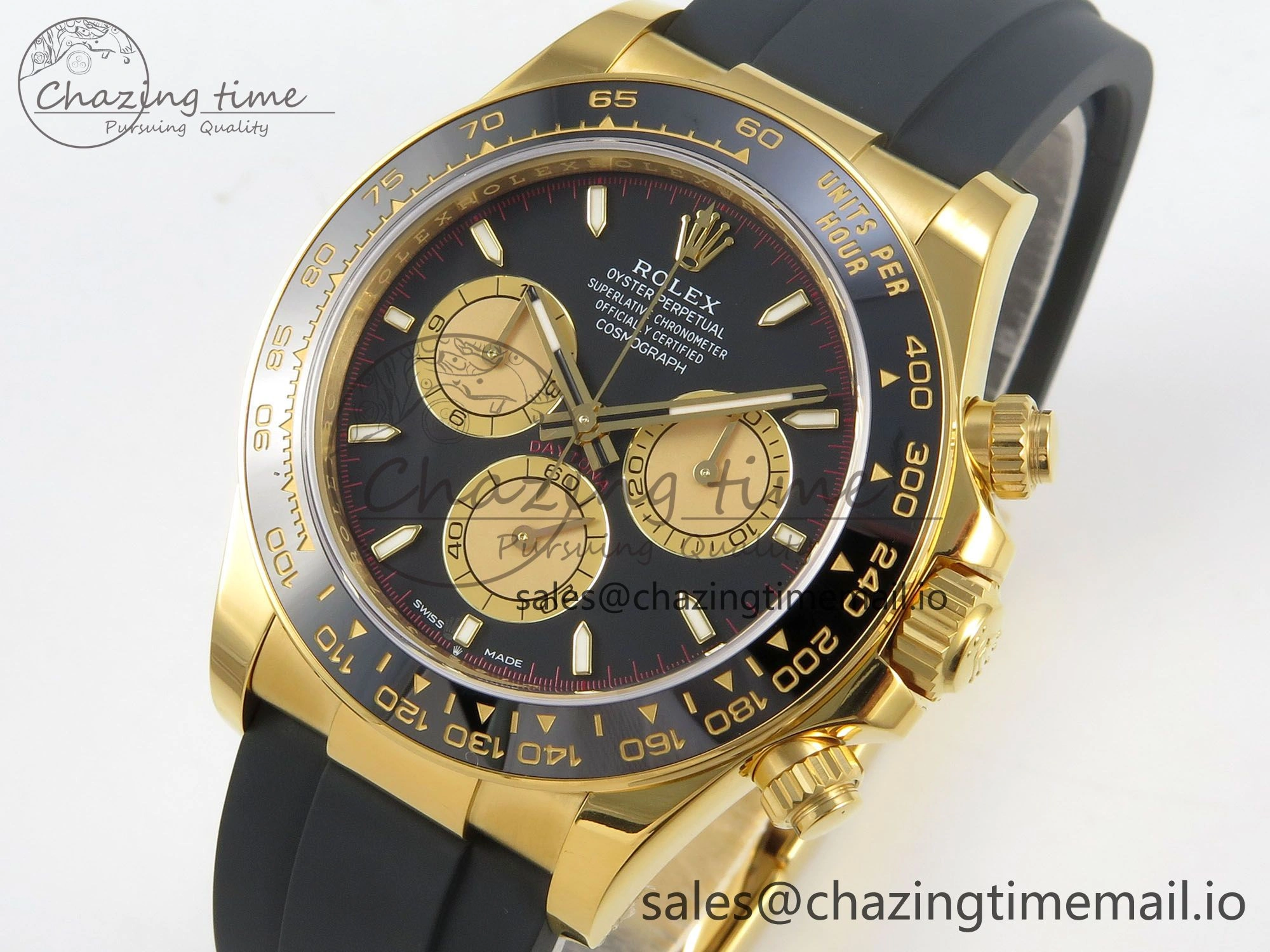 Soft Daytona 126518 VSF 1:1 Best Edition Black YG Dial on Oysterflex Strap VS4131 V2 (Weighted) 330