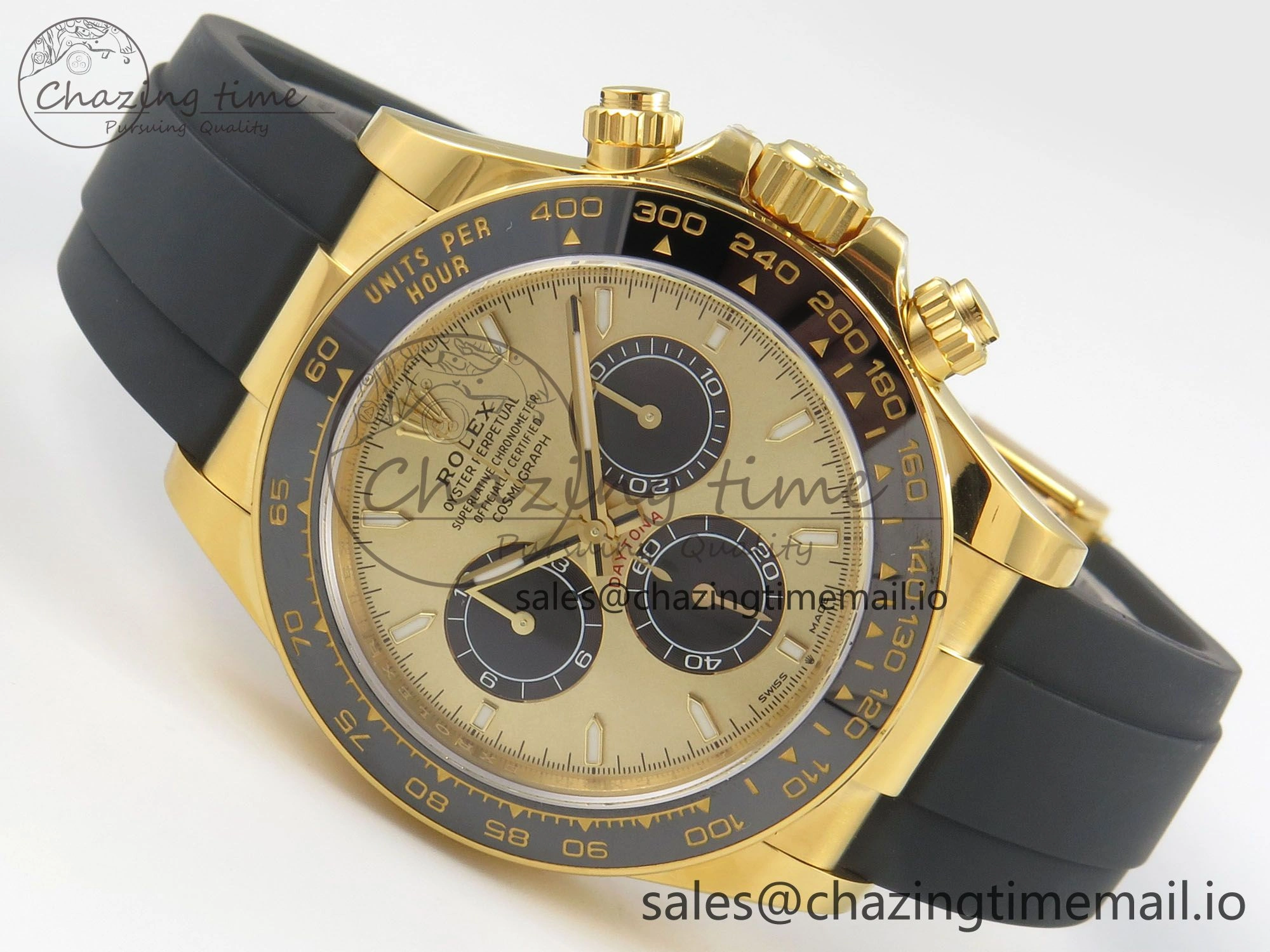 Daytona 126518 VSF 1:1 Best Edition YG Black Dial on Oysterflex Strap VS4131 V2 (Weighted) ModernLook 329