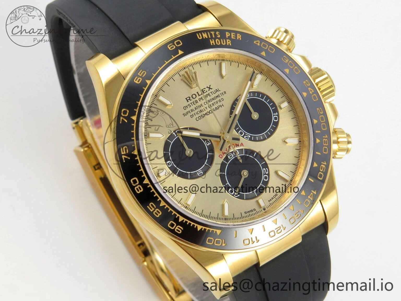 Daytona 126518 VSF 1:1 Best Edition YG Black Dial on Oysterflex Strap VS4131 V2 (Weighted) ModernLook 329
