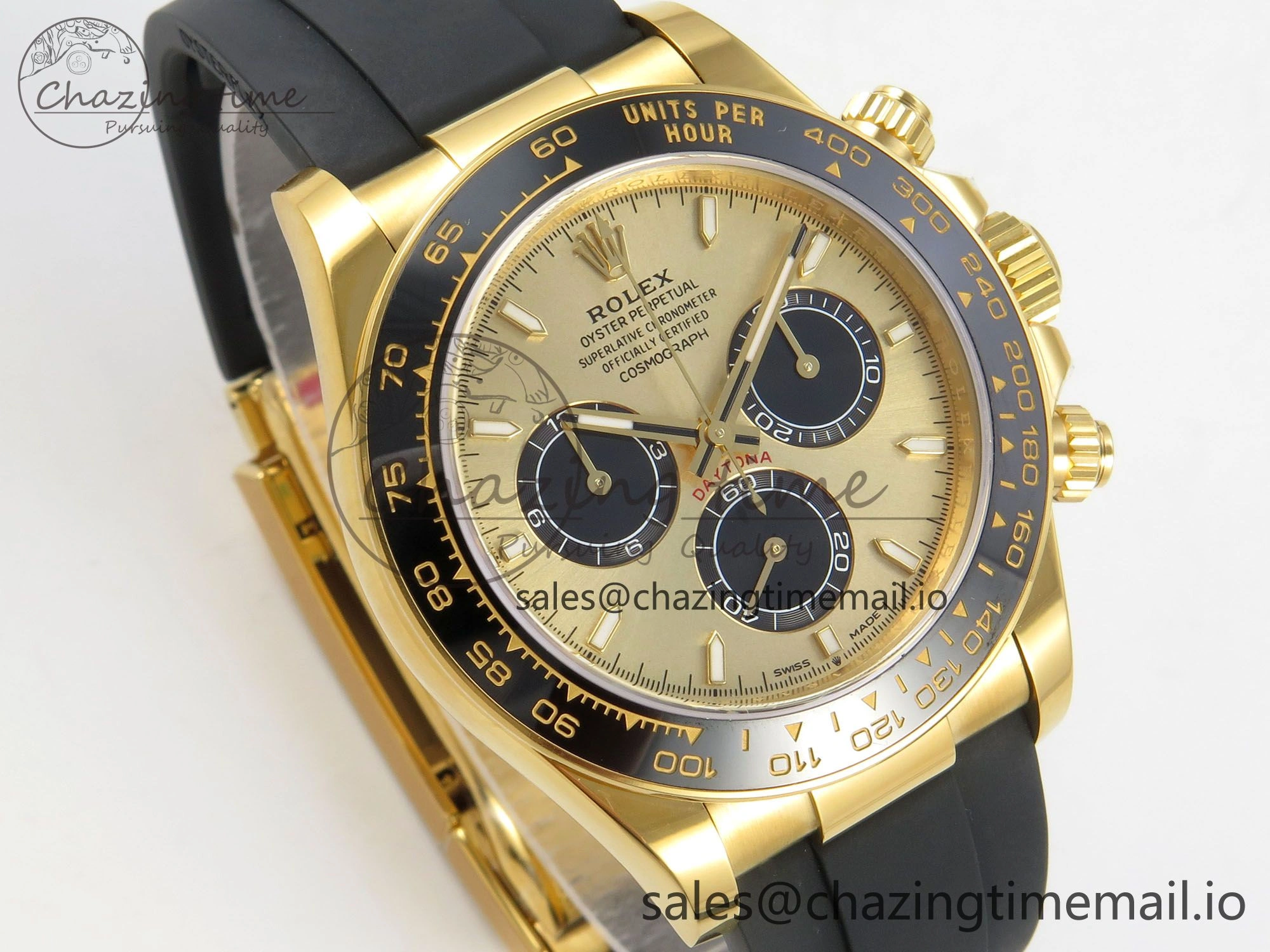Daytona 126518 VSF 1:1 Best Edition YG Black Dial on Oysterflex Strap VS4131 V2 (Weighted) ModernLook 329