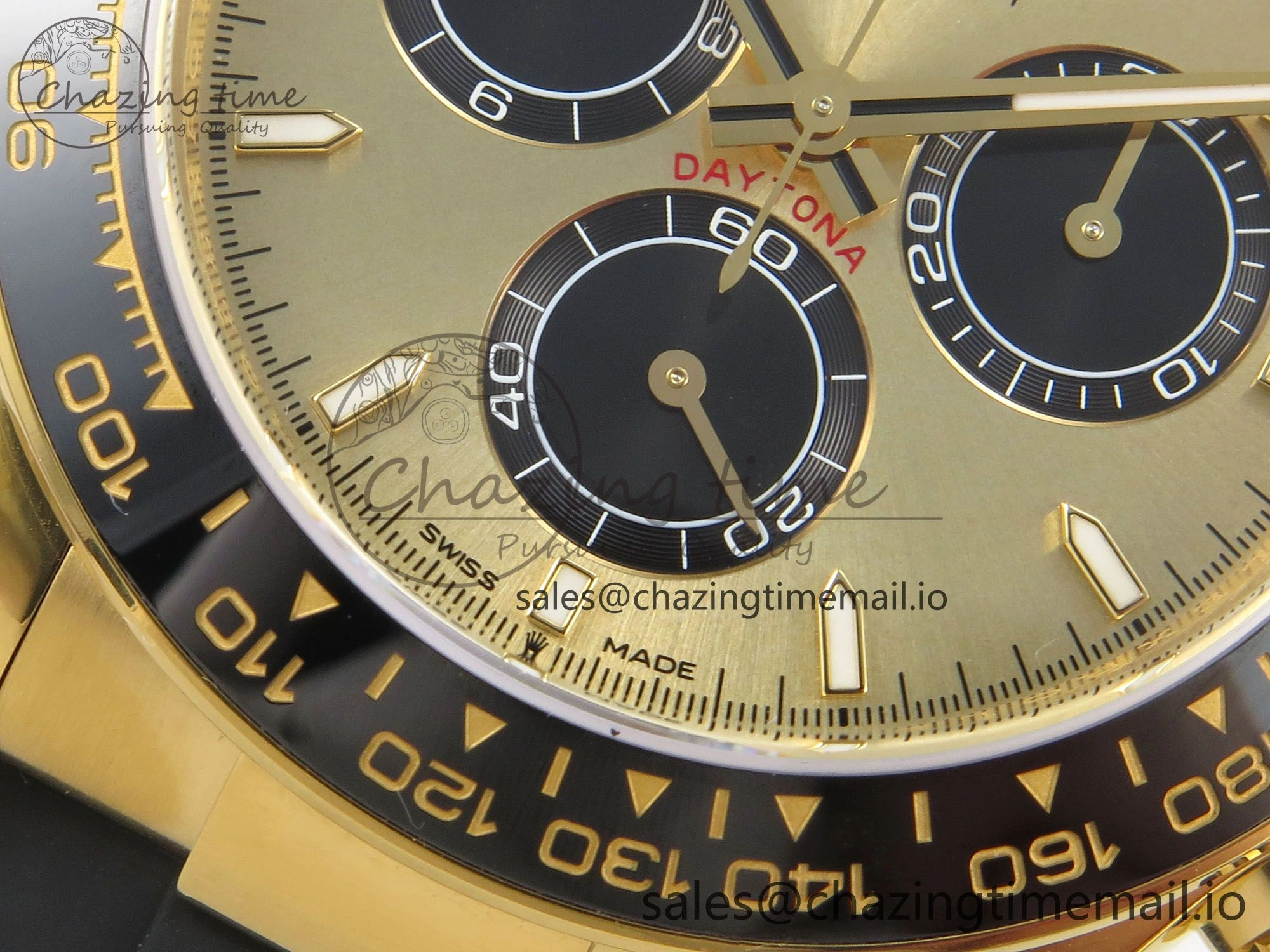 Daytona 126518 VSF 1:1 Best Edition YG Black Dial on Oysterflex Strap VS4131 V2 (Weighted) ModernLook 329