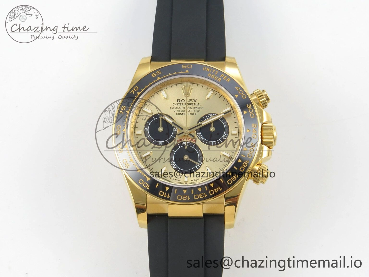 Daytona 126518 VSF 1:1 Best Edition YG Black Dial on Oysterflex Strap VS4131 V2 (Weighted) ModernLook 329