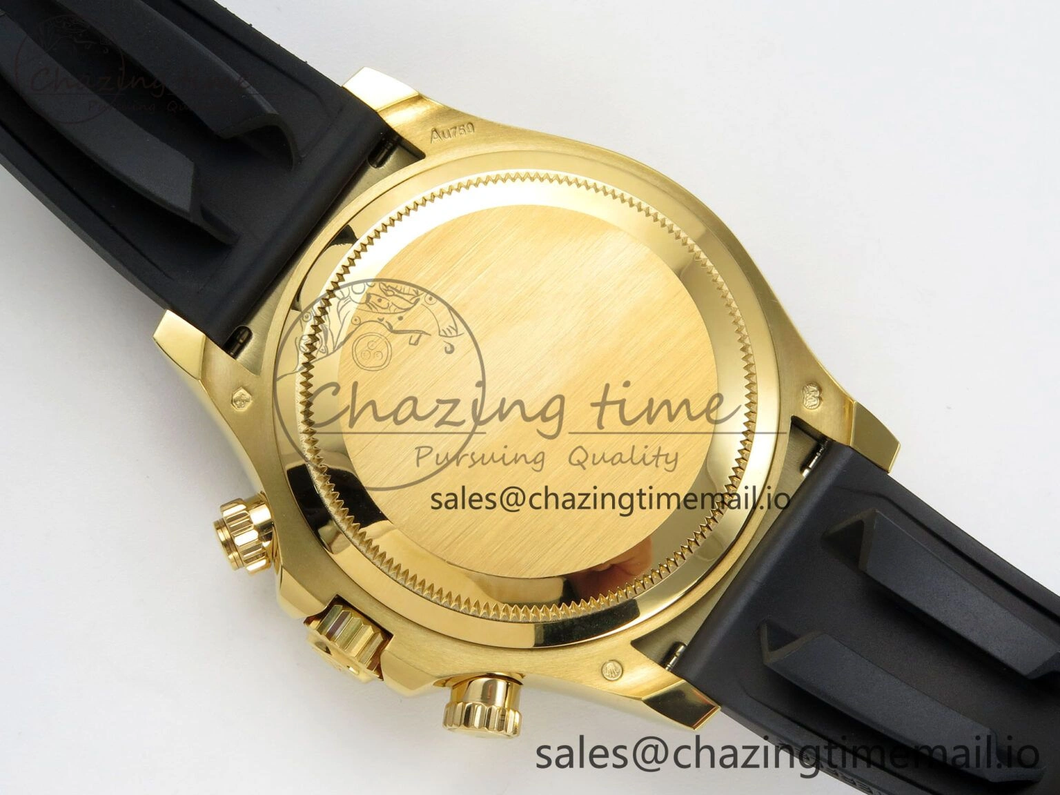 Elegant Daytona 126518 YG Clean 1:1 Best Edition 904L Black YG Diamond Dial on Oysterflex Rubber Strap DD 235