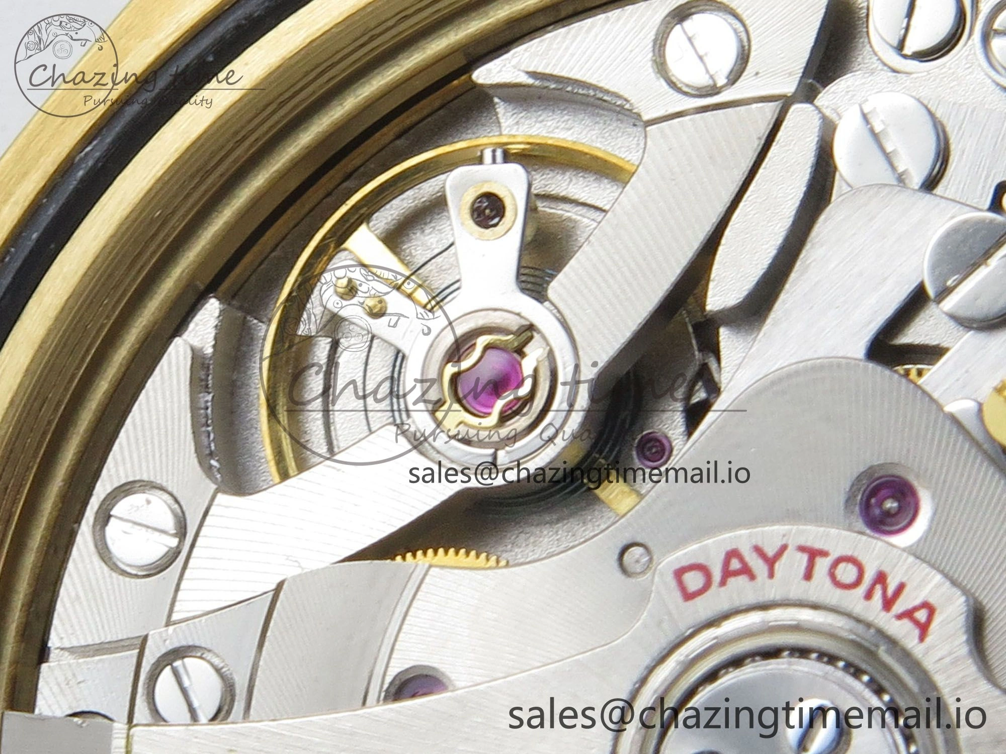 Elegant Daytona 126518 YG Clean 1:1 Best Edition 904L Black YG Diamond Dial on Oysterflex Rubber Strap DD 235