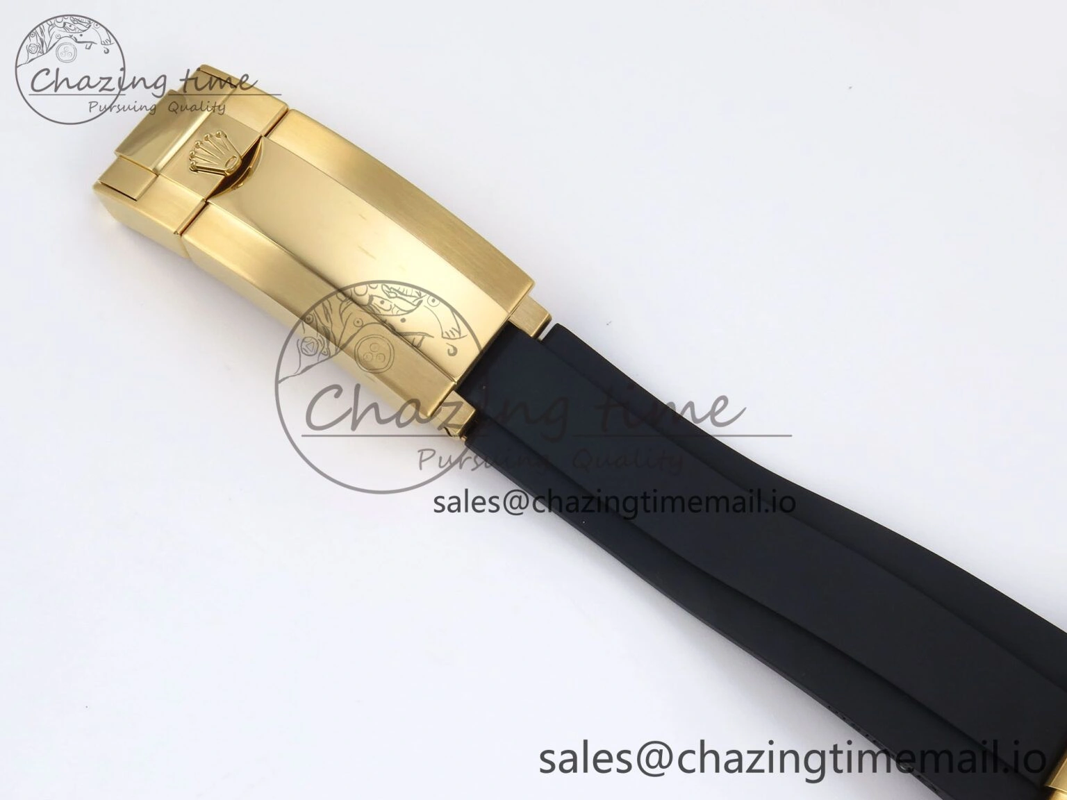 Elegant Daytona 126518 YG Clean 1:1 Best Edition 904L Black YG Diamond Dial on Oysterflex Rubber Strap DD 235