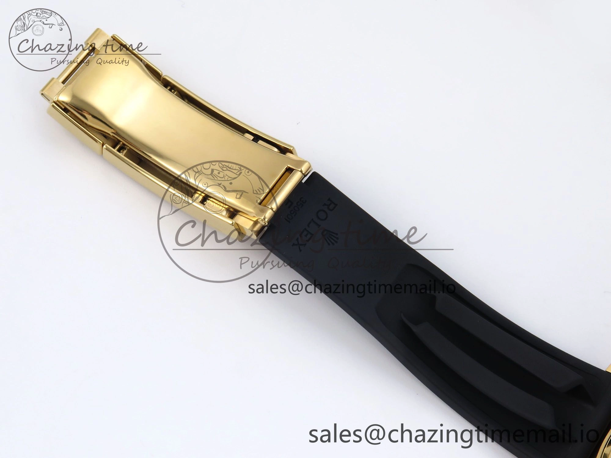 Elegant Daytona 126518 YG Clean 1:1 Best Edition 904L Black YG Diamond Dial on Oysterflex Rubber Strap DD 235