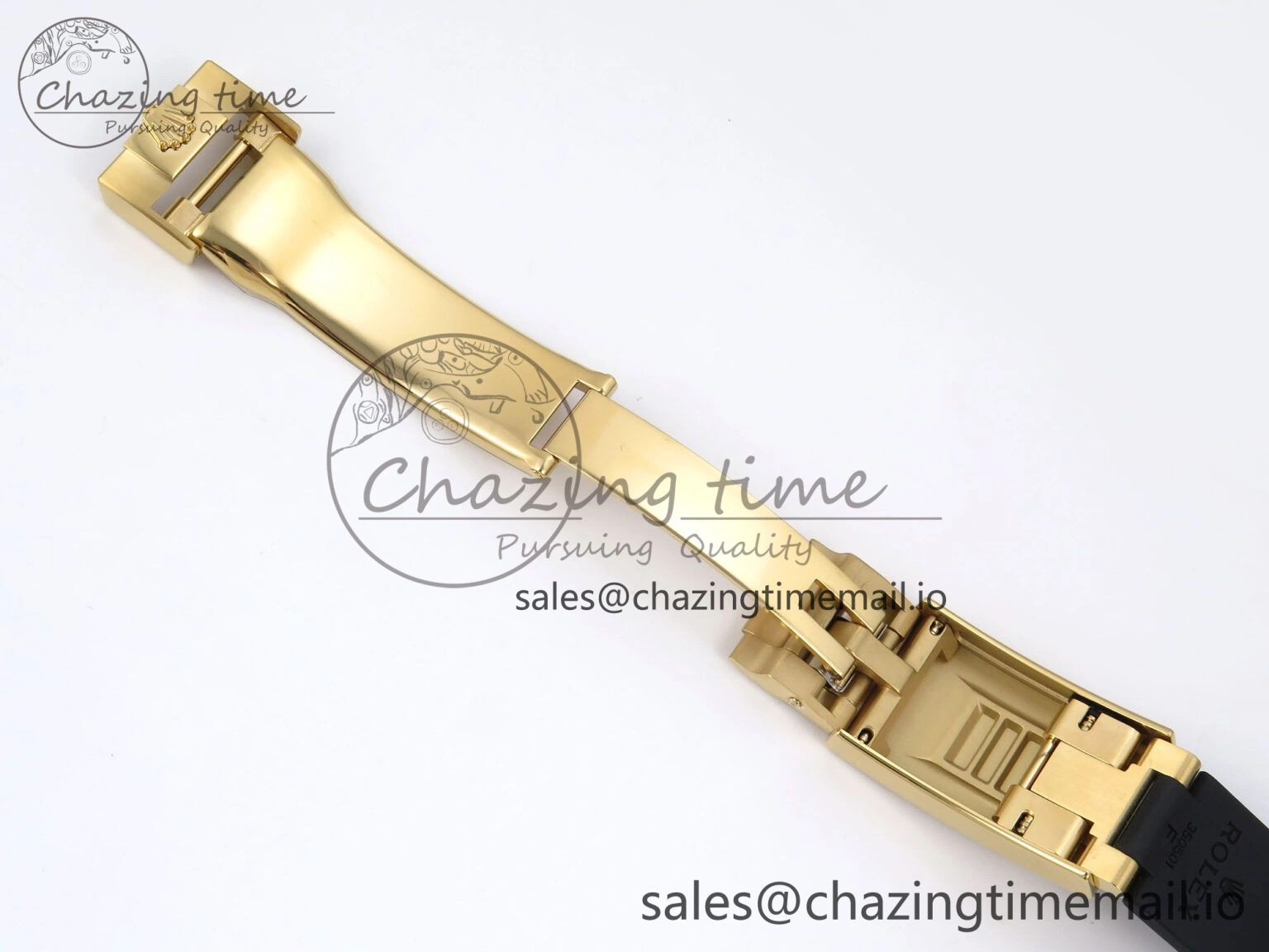 Elegant Daytona 126518 YG Clean 1:1 Best Edition 904L Black YG Diamond Dial on Oysterflex Rubber Strap DD 235