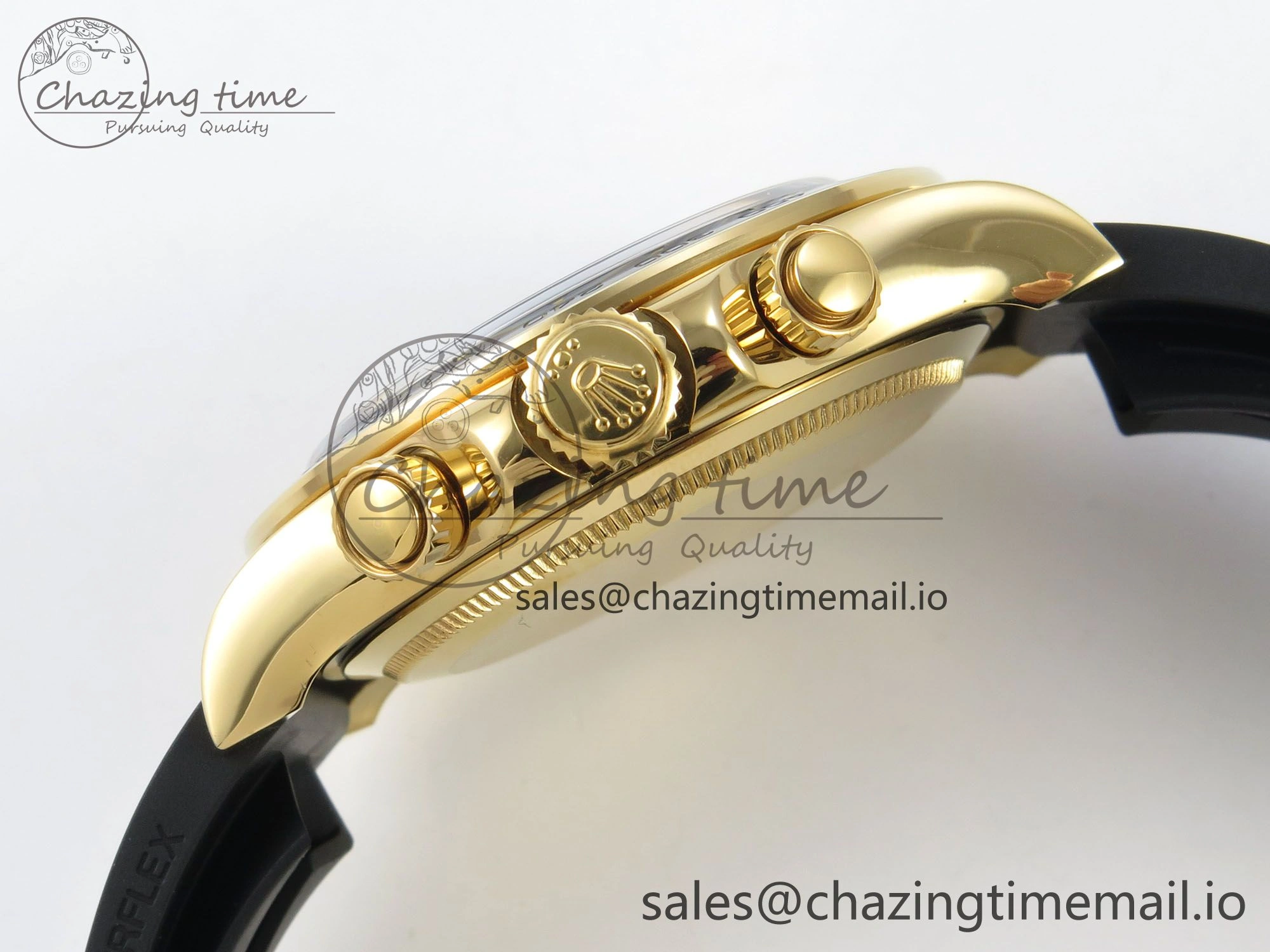 Vibrant Daytona 126518 YG Clean 1:1 Best Edition Black Dial on Oysterflex Strap DD 233