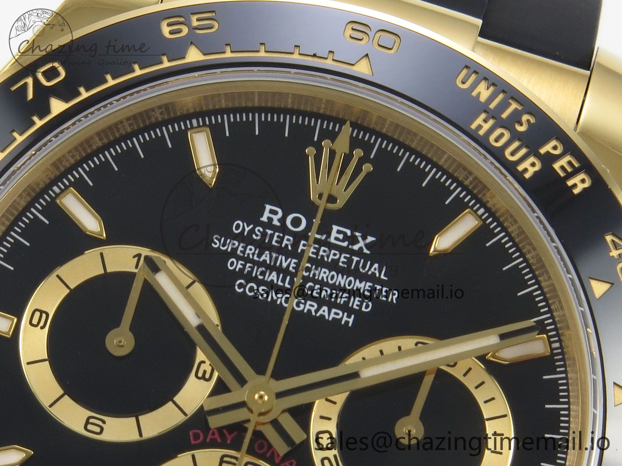 Vibrant Daytona 126518 YG Clean 1:1 Best Edition Black Dial on Oysterflex Strap DD 233