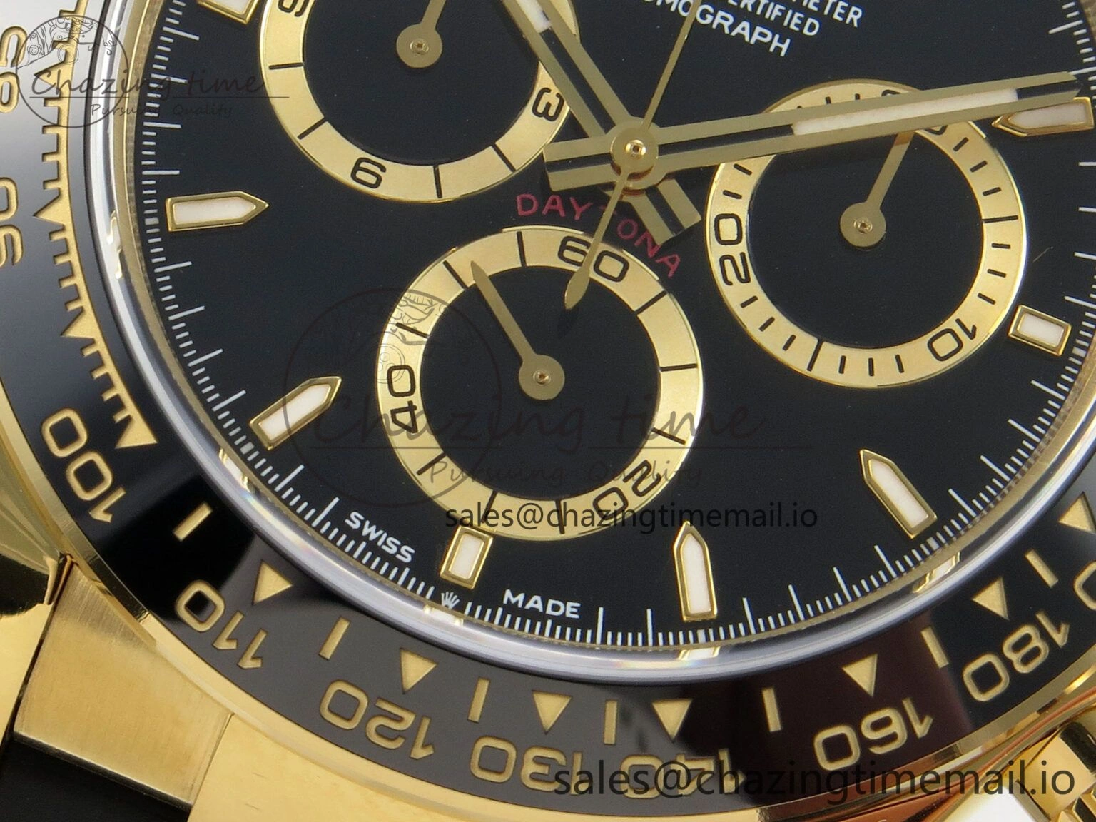 Vibrant Daytona 126518 YG Clean 1:1 Best Edition Black Dial on Oysterflex Strap DD 233