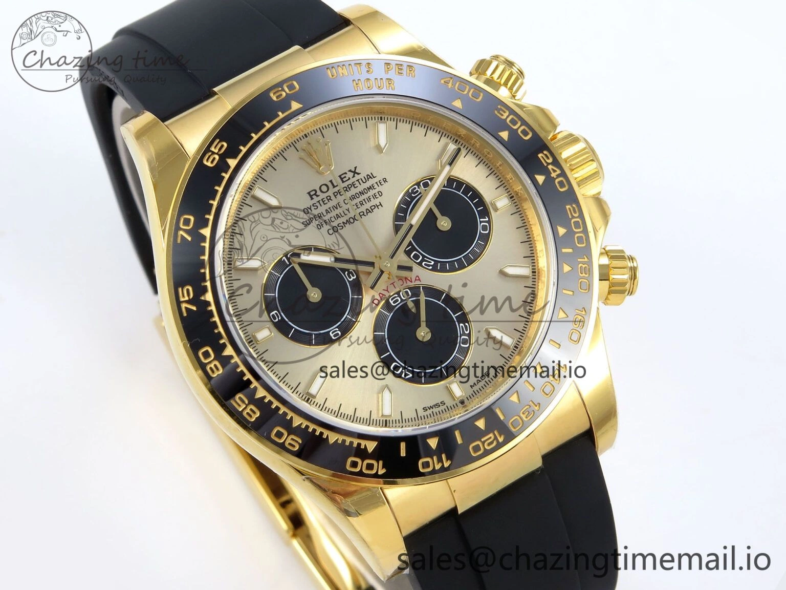 Original Daytona 126518 YG VSF 1:1 Best Edition 904L Steel YG Dial on Oysterflex Strap SH 856
