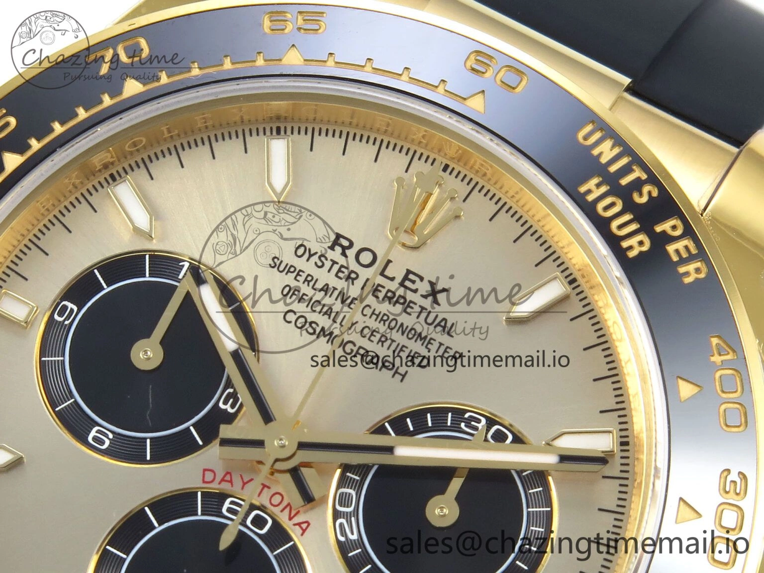 Original Daytona 126518 YG VSF 1:1 Best Edition 904L Steel YG Dial on Oysterflex Strap SH 856
