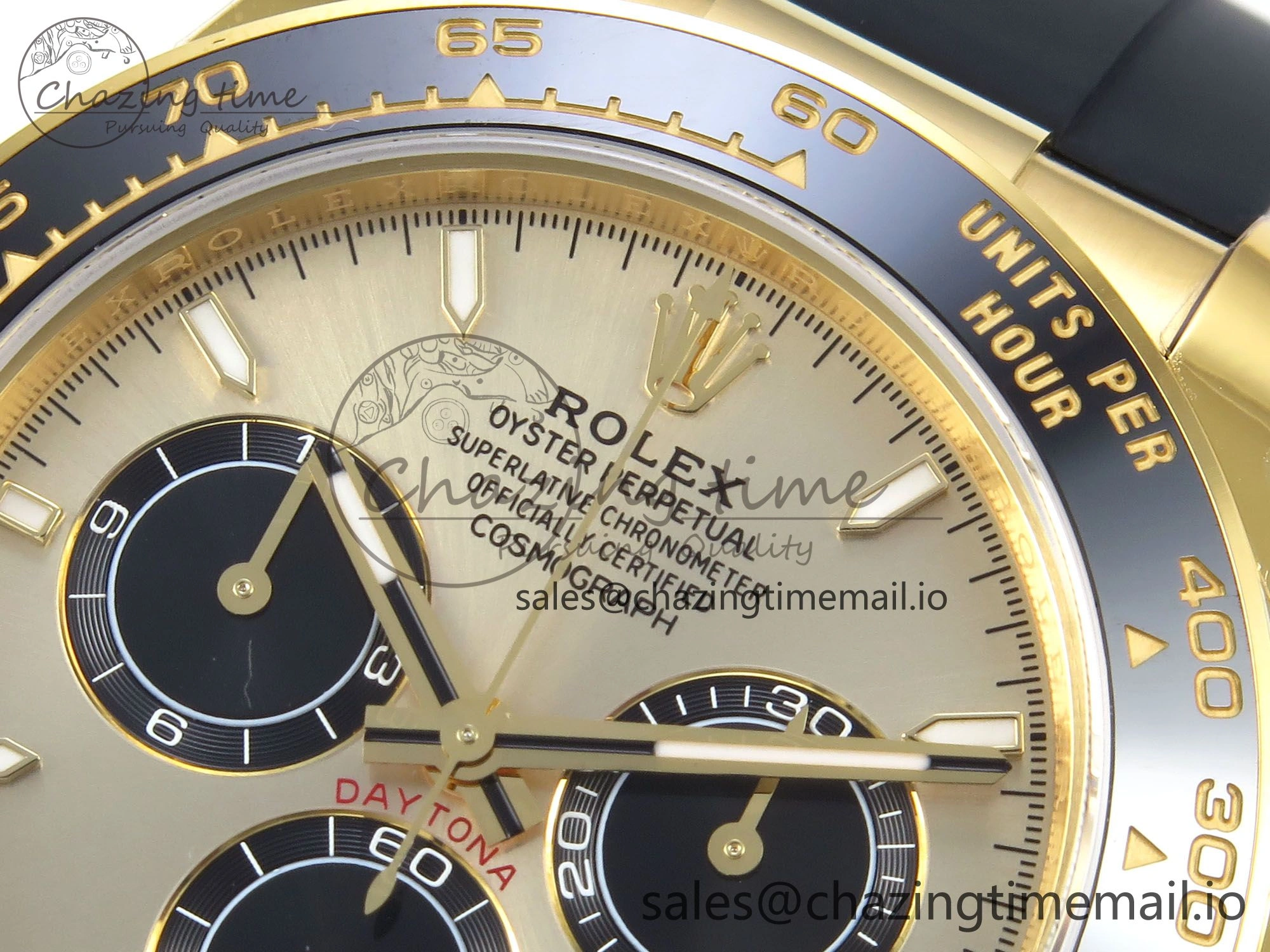Original Daytona 126518 YG VSF 1:1 Best Edition 904L Steel YG Dial on Oysterflex Strap SH 856