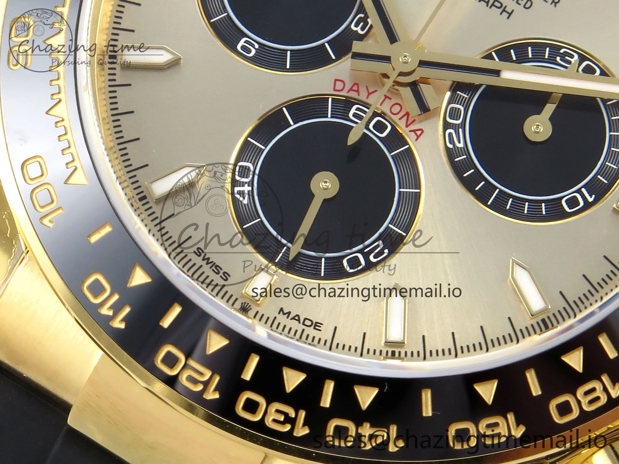 Original Daytona 126518 YG VSF 1:1 Best Edition 904L Steel YG Dial on Oysterflex Strap SH 856
