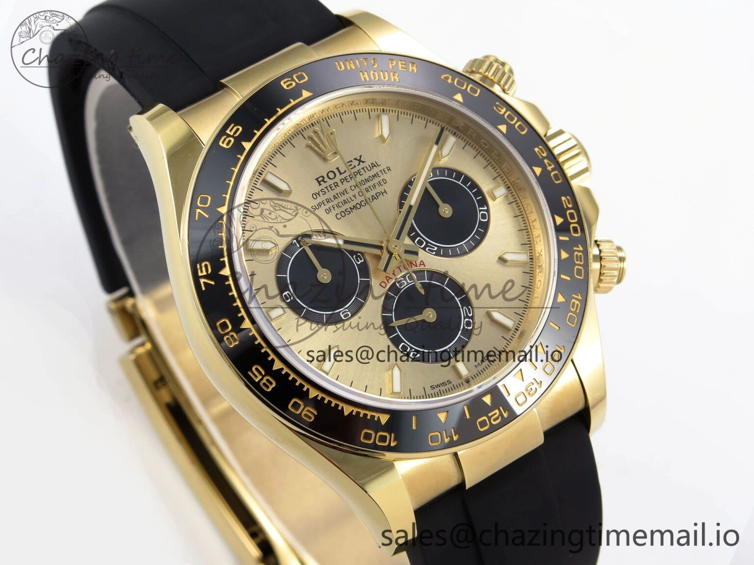 EasyCare Daytona 126518LN APF 1:1 Best Edition 904L Steel YG Dial on Black Rubber Strap DD 1116